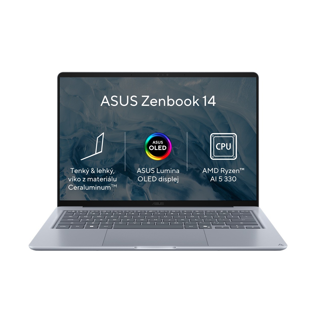 ASUS ASUS Zenbook 14/UX3480KA-OLED015W/AI5-330/14"/WUXGA/16GB/512GB/AMD int/W11H/Blue/2R