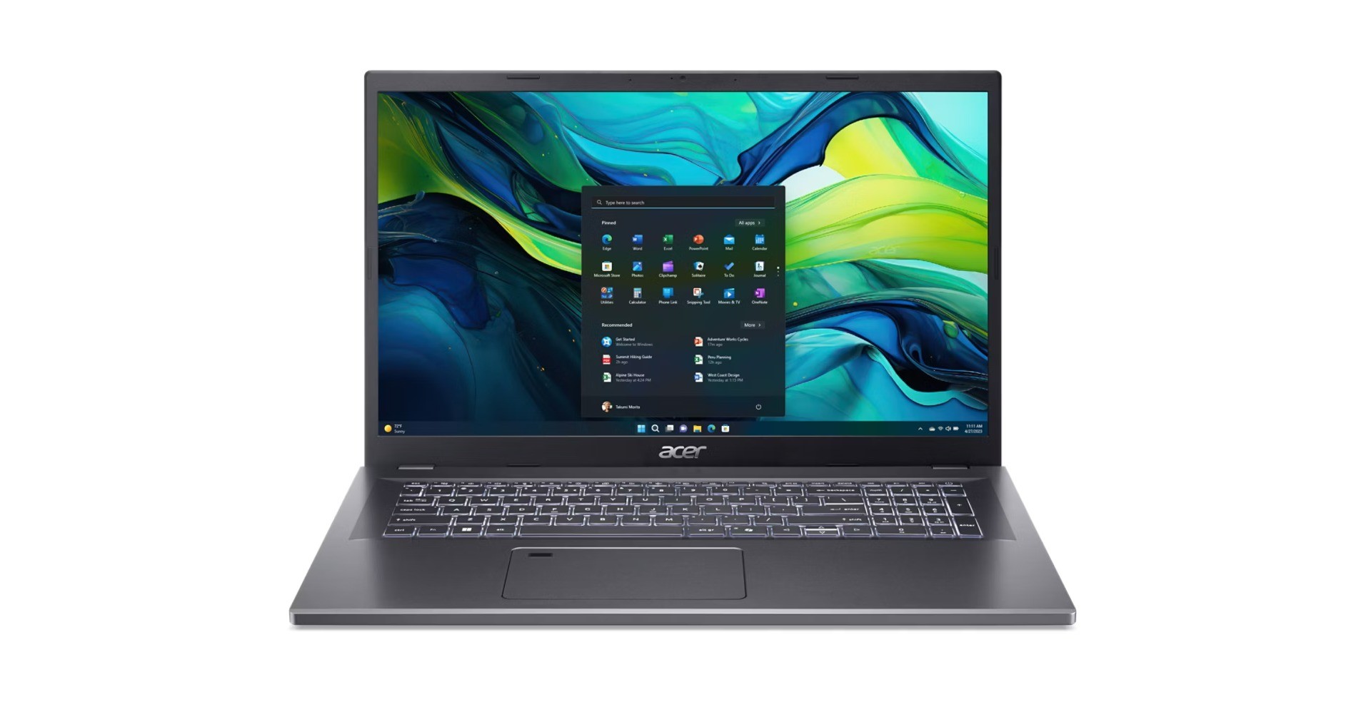 ACER Acer NX.J02EC.009 Aspire 17/A17-51M-74NA/7-150U/17.3"/FHD/16GB/512GB/Intel int/W11H/Gray/2R