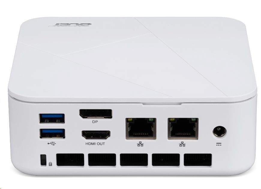 Acer RB102-LNL NUC U5-226V DT.BPLEC.002 Počítač Mini, 1TSSD, W11H.
Copilot+PC

* VESA kit
* Finger Print

Operačný systém: Windows® 11 Home
Procesor: Intel Core Ultra 5 226V (8 jadier - 4P + 4LPE, 8 vlákien, P-core 2,1/4,5 GHz, LPE-core 2,1/3,5 GHz, 8 MB cache)

Pamäť: 16GB DDR5X 8533MT/s
Počet slotov (celkom/voľných): bez slotov (0/0)
Pevný disk: 1024 GB M.2 2280 SSD + (druhý M.2 2280 SSD voľný slot)
Optická mechanika: nie
Grafická karta: Intel Arc 130V
Sieť: 2x LAN 2,5 G
Bezdrôtová komunikácia: WLAN + Bluetooth (WiFi6 + BT 5.2)
Farba: biela

Porty:
* HDMI 2.0
* DP 1.4
* 1x Thunderbolt 4 typ C
* 4x USB 3.2 gen 2 typ A