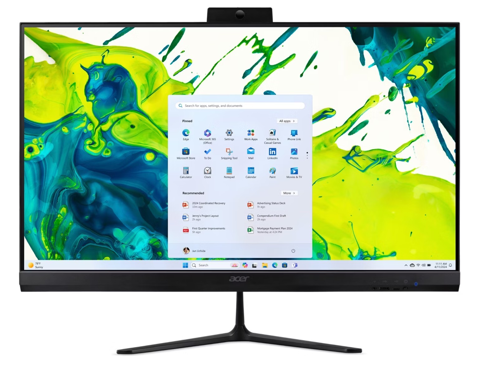 ACER Acer DQ.BR5EC.002 Aspire/C27-2G_LUBR75825U_65W/27"/FHD/R7-5825U/16GB/512GB/AMD int/W11P/Black/2R