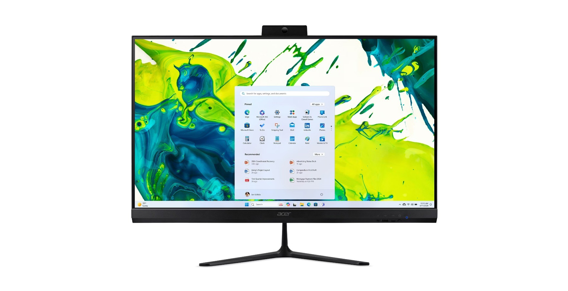 ACER Acer C27-2G 27" DQ.BRSEC.002 All-in-one Computer, C5-120U, 512GB, 8G, W11H