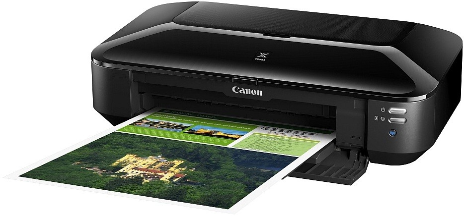 Canon PIXMA iX6850 8747B006 atramentová multifunkcia.
Táto výkonná kancelárska tlačiareň A3+ ponúka pripojenie k Wi-Fi a Ethernetu a tiež tlač z mobilných zariadení.
Výhody:
• Vysoko výkonná, ultrakompaktná tlačiareň A3+ pre firmy
• Jednoduché zdieľanie s bezdrôtovým pripojením a pripojením k sieti Ethernet
• Výtlačky so skvelou kvalitou a bez plytvania vďaka systému 5 jednotlivo vymeniteľných samostatných zásobníkov atramentu
• Superrýchla tlač dokumentov: A4 za 14,5/10,4 obr./min čiernobielo/farebne podľa normy ISO ESAT
• Viac výtlačkov s nižšími nákladmi s voliteľnými atramentmi XL a XXL

Kompaktná kancelárska tlačiareň A3+
Táto štýlová, ultrakompaktná a vysoko výkonná tlačiareň pre formát A3+ s 5 samostatnými atramentmi ponúka výnimočnú kvalitu tlače dokumentov a fotografií.

Inteligentné možnosti pripojenia
Možnosti pripojenia k sieťam Wi-Fi a Ethernet uľahčujú zdieľanie tlačiarne medzi viacerými počítačmi cez sieť kancelárie.

Vynikajúca kvalita
Systém 5 samostatných atramentov obsahuje pigmentový čierny atrament pre výrazné a ostré texty a atramenty na báze farbív pre nádherné snímky v kvalite fotolaboratória – a navyše pre efektívnejšiu tlač, kedy je potrebné vymeniť iba zásobník pre farbu, ktorá dôjde.

Rýchla tlač
Na nádherné výtlačky nie je nutné čakať.

Ušetrite s atramentmi XL
Tlačte viac, ale za menej peňazí.

Exkluzívny obsah
Užite si prístup k širokej škále kreatívneho obsahu profesionálnej kvality pomocou služby CREATIVE PARK PREMIUM.
!