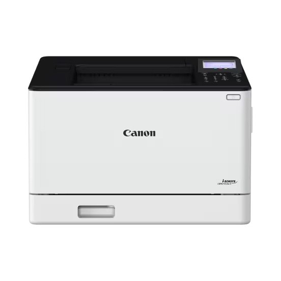 Canon i-SENSYS LBP673Cdw II 7186C007 laserová tlačiareň.


TLAČIAREŇ
Technológia tlače: Farebná laserová tlač
Rozlíšenie tlače: až 1200×1200dpi
Rýchlosť tlače:
* jednostranne: Až 33 str./min (A4), až 60 str./min (A5 na šírku)
* obojstranne: Až 29,5 obr./min (A4)
Doba zahrievania: cca 16,6 sekundy alebo menej od zapnutia
Doba vytlačenia prvého výtlačku:
* farebne: približne 8,37 sekundy alebo menej
* čiernobielo: približne 7,87 sekundy alebo menej
Jazyky tlačiarne: UFRII, PCL5c, PCL6, Adobe® PostScript3
Písma: 45 písiem PCL, 136 písiem PS
Okraje tlače: 5mm hore, dole, vľavo a vpravo

MANIPULÁCIA S MÉDIAMI
Vkladanie papiera (štandardné):
* zásobník na 250 listov
* viacúčelový zásobník s kapacitou 50 listov
Výstup papiera: 150 listov
Typy médií: Bežný papier, recyklovaný papier, silný papier, tenký papier, farebný papier, papier s povrchovou úpravou, dierovaný papier, štítok, pohľadnice, obálka
Veľkosti médií: A4, A5, A5 (na šírku), A6, B5, Legal, Letter, Executive, Statement, OFFICIO, B-OFFICIO, M-OFFICIO, GLTR, GLGL, Foolscap, 16K, pohľadnice, kartotéčny lístok, obálka (COM10, DL, C5, Monarch), užívateľské veľkosti: minimálne 76 × 127 mm až maximálne 216,0 × 356,0 mm
Gramáže médií:
* Zásobník: 60 až 163 g/m2 (až 200 g/m2 u papiera s povrchovou úpravou)
* Viacúčelový zásobník: 60 až 176 g/m2 (až 200 g/m2 u papiera s povrchovou úpravou)

VŠEOBECNÉ
Podporované operačné systémy: Windows; macOS; Linux
Rozhranie: USB 2.0 Hi-Speed, 10BASE-T/100BASE-TX/1000Base-T, Wi-Fi – 802.11b/g/n, bezdrôtové priame pripojenie
Pracovné zaťaženie: maximálne 50000 strán za mesiac
Rýchlosť procesora: 1200 MHz
Pamäť: 1GB
Úložisko: 4GB
Displej: LCD displej s 5 riadkami

Napájanie: 220–240 V (±10 %), 50/60 Hz (±2 Hz)
Spotreba energie:
* maximálne cca 1380W
* pohotovostný režim cca 24W
* režim spánku cca 1W
* typická spotreba elektrickej energie (TEC): 0,31kWh/týždeň
Hlučnosť: Pri prevádzke 65dB alebo menej/Pohotovostný režim 36dB alebo menej
Náhradné kazety:
* 069 čierna (2 100 strán)
* 069H čierna (7 600 strán)
* 069 azúrová (1 900 strán)
* 069H azúrová (5 500 strán)
* 069 purpurová (1 900 strán)
* 069H purpurová (5 500 strán)
* 069 žltá (1 900 strán)
* 069H žltá (5 500 strán)

Rozmery (ŠxHxV): 425×427×300mm (so zásobníkmi)
Hmotnosť: cca 17,1kg