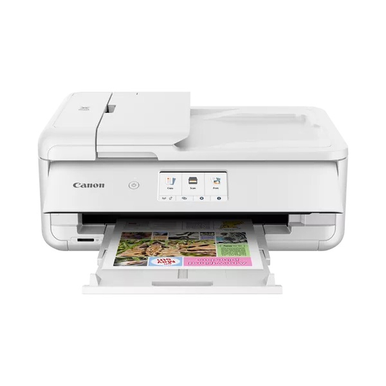 Canon PIXMA TS9551Ca 2988C056 atramentová multifunkcia.

*Multifunkčné zariadenie A3
*Automatická obojstranná tlač
*Pripojenie k sieťam Wi-Fi a Ethernet
*Dva spôsoby podávania papiera
*5 samostatných atramentov
*Aplikácia Canon PRINT
*Podávač ADF na 20 listov
*10,8cm (4,3palcový) dotykový displej


Formát tlačiarne:  A3
Rozlíšenie [DPI]:  Až 4800 x 1200 dpi
Rýchlosť čiernej tlače [str/min]:  približ.
Rýchlosť farebnej tlače [str/min]:  približne 10.0 ipm
Obojstranná tlač:  Auto Duplex Print (A4, A5, B5, LTR - Plain Paper)
Automatický podávač pre skenovanie:  Áno

Kapacita zásobníka [str]: 

Maximálna vstupná kapacita papiera
*Zadný zásobník: max.
*Predný zásobník: max.
*Viacúčelový zásobník: 1 potlačiteľný disk CD, DVD alebo Blu-Ray


Rozhranie: 

*USB Hi-Speed (port B)
*Ethernet: 10/100 Mb/s (automatické prepínanie)
*Wi-Fi: IEEE802.11 b/g/n/a
*Zabezpečenie siete Wi-Fi: WPA-PSK, WPA2-PSK, WEP, heslo pre správu
*Frekvenčné pásmo bezdrôtovej siete LAN: 2,4 GHz

Skenner:  Farebný skener CIS so skenovaním na plochom skeneri a z automatického podávača dokumentov


Fax:  Nie

Spotreba [W]: 
*Vypnuté: približ.
*Pohotovostný režim (pripojenie k počítaču pomocou rozhrania USB): približne.
*Pohotovostný režim (pripojené všetky porty): približne 2,0 W (skenovacia lampa je vypnutá)
*Doba do prechodu do pohotovostného režimu: 10 min.
*Kopírovanie: približ.

Rozmery:  So zasunutými zásobníkmi: približne 468 × 366 × 193 mm
Hmotnosť [kg]:  približ.

Podporované operačné systémy: 

*Windows 11, Windows 10, Windows 8.1, Windows 7 SP1
Funkčnosť možno zaručiť iba na počítači s predinštalovaným operačným systémom Windows 7 alebo novším
Vyžadované rozhranie NET Framework 4.5.2 alebo 4.6
*OS X 10.10.5~OS X 10.11, macOS 10.12~macOS 10.14 (Sonoma)

Záruka: 24 mes. 
!