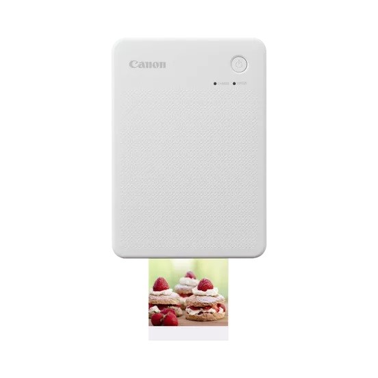 Canon SELPHY Square QX20 6753C001 biela, vrecková tlačiareň.
Vďaka tejto prenosnej a všestrannej fototlačiarni s pripojením na sieť Wi-Fi môžete jednoducho tlačiť, zbierať a zdieľať svoje najcennejšie spomienky, nech ste kdekoľvek.Prémiová tlač na cestách
Využite všestrannú kreativitu vďaka tejto modernej, prenosnej tlačiarni, ktorá produkuje obrázky v dvoch rôznych veľkostiach pre albumy výstrižkov, nástenky alebo čokoľvek, čo potrebujete.
Zistite, čo vášmu kreatívnemu projektu naozaj sedí, vďaka mobilnej fototlačiarni kompatibilnej s dvoma rôznymi veľkosťami papiera.
Dajte svojim umeleckým a remeselným projektom jedinečný finálny vzhľad.
Uchovajte svoje spomienky vďaka sublimačnej tlači, ktorá prenesie farbivo na papier počas troch prechodov azúrovej, žltej a purpurovej.
Tlačiareň Canon SELPHY QX20 sa zmestí do kabelky alebo batohu a vďaka vstavanému akumulátoru môže tlačiť aj na cestách.
Tlačte prostredníctvom bezplatnej aplikácie spoločnosti Canon a užite si pridávanie umeleckých prvkov, ako sú pečiatky, filtre, okraje a text.
Vyberte si farbu, ktorá vám najviac vyhovuje.
Metóda suchého sublimačného tlače
Pre žiarivé a sýte farebné obrázkyŠtvorcový fotografický papier XS-20L
Tlačte štvorcové snímky a nálepky s popisovateľným okrajomFotografický papier XC-20L/XC-60L
Tlačte obrázky a štítky veľkosti platobnej kartyTrvácnosť výtlačkov až 100 rokov
Výtlačky si zachovajú vysokú kvalitu až 100 rokov1Wi-Fi
Jednoducho sa pripojte k smartfónu a tlačiarniNabíjanie cez rozhranie USB-C
Pohodlné nabíjanie pomocou USB káblaAplikácia SELPHY Photo Layout
Pridávajte pečiatky, filtre, okraje, texty a ďalšie prvkyObsah balenia

Canon SELPHY QX20
Sada používateľskej príručky
Nabíjací kábel USB-C

Voliteľné príslušenstvo

Sada farebného atramentu a štítkov XS-20L
Sada farebného atramentu a štítkov XC-20L/XC-60L, 20 ks v balení
Sada farebného atramentu a štítkov XC-20L/XC-60L, 60 ks v balení