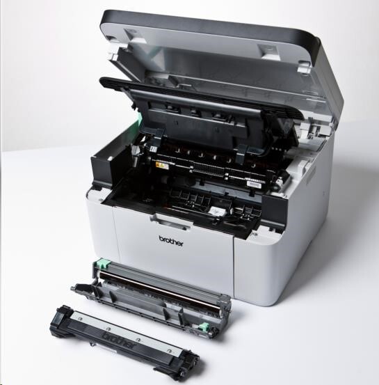 Brother DCP-1510E DCP1510EYJ1 laserová multifunkcia.


 Všeobecné
Typ tlačiarne monochromatická
Displej LCD
Maximálny formát papiera A4
Pamäť 16 MB
Procesor ARM9 200 MHz
Technológia laserová
Funkcie tlač, kopírovanie, skenovanie
Veľkosť displeja dvojriadkový (2 x 16 znakov)
Klasifikácia laseru trieda 1 (IEC 60825-1:2007)

Možnosti pripojenia
USB rozhranie USB 2.0

Kopírovanie
Obojstranné kopírovanie nie 


Pomer zmenšenia / zväčšenia 25 - 400% v prírastkoch po 1% 


N na 1 áno 


Rozlíšenie (mono) až 600 x 600 dpi 


Rýchlosť kopírovania A4 (mono) 20 kópií./min.

Rozmery a hmotnosť
Hmotnosť zariadenia 7 kg 


Hmotnosť balenia 8,9 kg 


Rozmery balenia 505 x 458 x 436 (Š x H x V) mm 


Rozmery zariadenia 385 x 340 x 255 (Š x H x V) mm



Životné prostredie
Ekologický štítok Energy Star áno 


Akustický výkon < než 6,5 BA pri tlači 


Akustický tlak < než 51 dBA pri tlači 


Obvyklá spotreba elektriny 0,75 kWh / týždeň

V balení
Obsah príručka bezpečnosti výrobku, stručný návod na obsluhu, príručka používateľa, DVD, spotrebný materiál 



Typy médií
Typy a veľkosti typy: kancelársky a recyklovaný papier 


veľkosti: A4, Letter, Legal, Folio 


Hmotnosti 65 - 105 g/m2

 Operačné systémy a programy
Dodané programy pre Mac OS X Brother ControlCenter2 


Dodané programy pre Windows Brother ControlCenter4 


Podporované OS Windows® 8.1 / 8 / 7 / Vista / XP (32-bit a 64-bit verzie), 


Mac OS X 10.6 - 10.10 


Linux CUPS, LPD/LPRng (32-bit a 64-bit prostredie)



Manipulácia s papierom
Výstup papiera 50 listov 


Kapacita štandardného zásobníka 150 listov

 Tlač
Doba vytlačenia prvého výtlačku < než 10 sekúnd 


Rozlíšenie až 2400 x 600 dpi (vertikálne x horizontálne) 


Rýchlosť tlače na A4 (mono) 20 str./min.


Emulácia GDI

 Skenovanie
Obojstranné skenovanie nie 


Skenovanie do emailu, obrázku, súboru 


Rýchlosť mono: 4,23 sekundy 


farebne: 7,89 sekundy 


Typ skenera CIS 


Rozlíšenie optické: až 600 x 1200 dpi 


interpolované: až 19200 x 19200 dpi

 Spotrebný materiál a príslušenstvo
Štartovacia tonerová kazeta TN: kapacita približne 1000 strán A4, výťažnosť kazety je deklarovaná v súlade s normou ISO / IEC 19752.


Štandardná tonerová kazeta TN-1030: kapacita približne 1000 strán A4, výťažnosť kazety je deklarovaná v súlade s normou ISO / IEC 19752.


Spotrebný materiál Jednotka fotovalca DR-1030: približne 10000 strán

 Záruka
Záruka 24 mesiacov



 
!