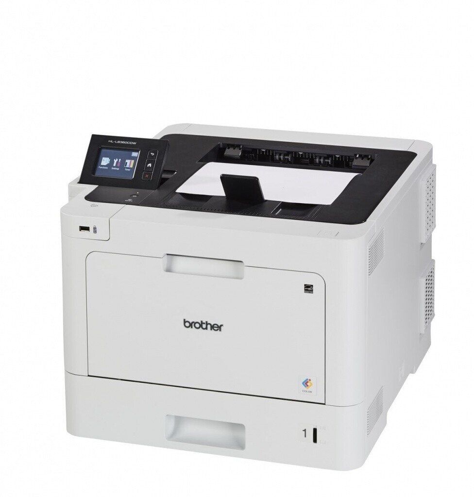 Brother HL-L8360CDW HLL8360CDWRE1 laserová tlačiareň.
Rozlíšenie[DPI]: 2 400 (2 400 x 600dpi), 600 x 600
Rýchlosť čiernej tlače [str/min]: 31
Rýchlosť farebnej tlače [str/min]: 31
Tlač prvej strany [sec]: < než 15 s
Max.
Pamäť [MB]: 512Obojstranná tlač: Áno
Kapacita zásobníka [str]: 250 vstupný, 150 výstupný
Rozhranie: USB, Wi-Fi Direct, Ethernet, USB host pre externý card reader, NFC
Tlačové jazyky: PCL6, BR-Script3 (PostScript®3TM Language
Emulation), PDF 1.7, XPS 1.0
Kapacita štartovacieho tonera [str]: 3 000 čierna, 1 800 farebnáSkenér: Nie
Fax: NieSpotreba [W]: 70
Spotreba StandBy [W]: 10
Hlučnosť [dB]: 49
Rozmery [VxŠxH mm]: 441 x 486 x 313
Hmotnosť [kg]: 21,9Podporované operačné systémy:
Windows 10® (32 & 64 bit edície) Windows 8® (32 & 64 bit edície) Windows 7® (32 & 64 bit edície) Windows® Server 2016, 2012, 2012R2 & 2008R2 Windows® Server 2008 (32 & 64 bit edície)* *Windows® Server podporuje iba sieťovú tlač Mac: OS v10.10.5, v10.11.x, v10.12 alebo vyšší Linux CUPS, LPD/LPRng (x86/x64 prostredie)Obsah balenia:
Spotrebný materiál, napájací kábel, faxový kábel, príručka pre bezpečnosť produktov, disk Software Software Windows®, záručný list, sprievodca rýchlym nastavenímZáruka: 2 roky
 
!