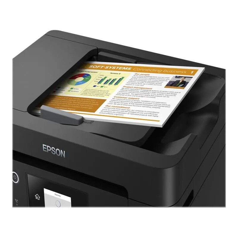 Epson WorkForce Pro WF-3820DWF C11CJ07403 atramentová multifunkcia.

Metóda tlače: Tlačová hlava PrecisionCore™
Konfigurácia trysiek: 800 trysiek čierna, 256 trysiek pre každú farbu
Min.
Technológia atramentu: DURABrite™ Ultra
Kategória: Home Office, Pracovná skupina
Multifunkcia: Tlač, Skenovanie, kopírovanie, Fax

Rýchlosť tlače ISO/IEC 24734: 21 str./min Čiernobiele, 10 Str./min Colour
Rýchlosť obojstrannej tlače ISO/IEC 24734: 12 A4 str./min.
Rýchlosť tlače: 35 Str./min Čiernobielo (obyčajný papier), 21 Str./min Colour (obyčajný papier)
Tlačové rozlíšenie: 4.800 x 2.400 dpi
Max.
odporúčaný pracovný cyklus: 200 - 1.000 Strán za mesiac
Farby: Čierna, Azúrová, Žltá, Purpurová

Rýchlosť skenovania: 5 s/str.
Skenovacie rozlíšenie: 1.200 dpi x 2.400 dpi (horizontálne x vertikálne)
Optické rozlíšenie (ADF): 1.200 dpi (horizontálne x vertikálne)
Výstupné formáty: BMP, JPEG, TIFF, multi-TIFF, PDF, PNG
Typ skenera: Contact image sensor (CIS)
Optické rozlíšenie: 1.200 dpi (horizontálne x vertikálne)

Typ faxu: Čiernobiele aj farebné faxovanie bez nutnosti zapínať počítač
Rýchlosť odosielania faxu: až 33,6 kb/s / približ.
Režim korekcie chýb: CCITU/ITU Group3 – fax s režimom korekcie chýb
Rýchle voľby faxových čísel (max.): 100 mien a čísel
Pamäť na stránky: až 180 strán (ITU-T, tabuľka č.
Faxové funkcie: Faxovanie z PC, Adresár, Odložené odosielanie, Rozosielanie faxu

Formáty papiera: A4, A5, A6, B5, C6 (obálka), DL (obálka), č.
Automatický podávač dokumentov: 35 Strán
Vhodná gramáž papiera: 64 g/m2 - 256 g/m2
Obojstranná tlač: Áno (A4, obyčajný papier)
Kapacita výstupného zásobníka: 80 Listov
Kapacita zásobníka papiera: 250 Listov max.
Počet zásobníkov papiera: 1

Protokoly pre sieťovú tlač: IPP, LDP, Konektor 9100, WSD
Protokoly pre sieťovú správu: SNMP, HTTP, DHCP, BOOTP, APIPA, DDNS, mDNS, SNTP, SLP, WSD, LLTD, Ping
Sieťový protokol: IPv4, IPv6
Rozhranie: Vysokorýchlostné rozhranie USB – kompatibilné s USB 2.0, Ethernetové rozhranie (100 Base-TX / 10 Base-T), bezdrôtová sieť LAN IEEE 802.11a/b/g/n, Wi-Fi Direct, Hostiteľ USB
WLAN zabezpečenie: WEP 64 Bit, WEP 128 Bit, WPA PSK (TKIP)
Tlač z mobilných zariadení a tlač do cloudu: Epson Connect (iPrint), Apple AirPrint
Sieťové protokoly: TCP/IPv4, TCP/IPv6

Rozmery výrobku: 425?
Hmotnosť výrobku: 8,8 kg
Spotreba: 15 W
Kompatibilné operačné systémy: Mac OS 10.8.x, Mac OS X 10.11.x, Mac OS X 10.11.x alebo novší, Mac OS X 10.12, Mac OS X 10.13.x, Mac OS X 10.6.8 alebo novší, Ubuntu 15.10, Windows 8.1 (32/64 bit), Windows Server 2003 R2 x64, spectextoptionoperatingsystemswin2003ii2only, Windows Server 2008 (32/64bitová verzia), Windows Server 2008 R2, Windows Server 2012 (64bit), Windows Server 2012 R2, Windows Server 2016, Windows XP Professional x64 Edition SP2 alebo novší, Windows XP SP3, Windows XP SP3 alebo novší (32-bit)
Obsah dodávky: Samostatné atramentové kazety (na 300 strán), Hlavné zariadenie, napájací kábel, Úvodná príručka, Záručný dokument

Funkcie a vlastnosti: Dotyková obrazovka
LCD displej: Typ: Farebný, Dotyková obrazovka, Uhlopriečka: 6,8 cm

Záruka: 24 mesiacov
 
!