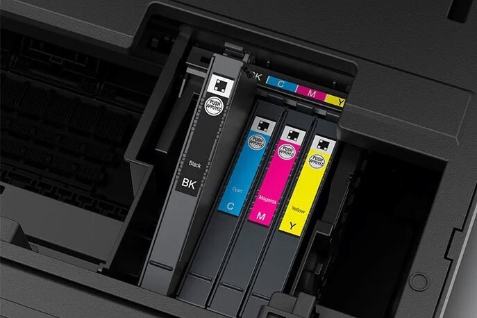 Epson WorkForce Pro WF-3820DWF C11CJ07403 atramentová multifunkcia.

Metóda tlače: Tlačová hlava PrecisionCore™
Konfigurácia trysiek: 800 trysiek čierna, 256 trysiek pre každú farbu
Min.
Technológia atramentu: DURABrite™ Ultra
Kategória: Home Office, Pracovná skupina
Multifunkcia: Tlač, Skenovanie, kopírovanie, Fax

Rýchlosť tlače ISO/IEC 24734: 21 str./min Čiernobiele, 10 Str./min Colour
Rýchlosť obojstrannej tlače ISO/IEC 24734: 12 A4 str./min.
Rýchlosť tlače: 35 Str./min Čiernobielo (obyčajný papier), 21 Str./min Colour (obyčajný papier)
Tlačové rozlíšenie: 4.800 x 2.400 dpi
Max.
odporúčaný pracovný cyklus: 200 - 1.000 Strán za mesiac
Farby: Čierna, Azúrová, Žltá, Purpurová

Rýchlosť skenovania: 5 s/str.
Skenovacie rozlíšenie: 1.200 dpi x 2.400 dpi (horizontálne x vertikálne)
Optické rozlíšenie (ADF): 1.200 dpi (horizontálne x vertikálne)
Výstupné formáty: BMP, JPEG, TIFF, multi-TIFF, PDF, PNG
Typ skenera: Contact image sensor (CIS)
Optické rozlíšenie: 1.200 dpi (horizontálne x vertikálne)

Typ faxu: Čiernobiele aj farebné faxovanie bez nutnosti zapínať počítač
Rýchlosť odosielania faxu: až 33,6 kb/s / približ.
Režim korekcie chýb: CCITU/ITU Group3 – fax s režimom korekcie chýb
Rýchle voľby faxových čísel (max.): 100 mien a čísel
Pamäť na stránky: až 180 strán (ITU-T, tabuľka č.
Faxové funkcie: Faxovanie z PC, Adresár, Odložené odosielanie, Rozosielanie faxu

Formáty papiera: A4, A5, A6, B5, C6 (obálka), DL (obálka), č.
Automatický podávač dokumentov: 35 Strán
Vhodná gramáž papiera: 64 g/m2 - 256 g/m2
Obojstranná tlač: Áno (A4, obyčajný papier)
Kapacita výstupného zásobníka: 80 Listov
Kapacita zásobníka papiera: 250 Listov max.
Počet zásobníkov papiera: 1

Protokoly pre sieťovú tlač: IPP, LDP, Konektor 9100, WSD
Protokoly pre sieťovú správu: SNMP, HTTP, DHCP, BOOTP, APIPA, DDNS, mDNS, SNTP, SLP, WSD, LLTD, Ping
Sieťový protokol: IPv4, IPv6
Rozhranie: Vysokorýchlostné rozhranie USB – kompatibilné s USB 2.0, Ethernetové rozhranie (100 Base-TX / 10 Base-T), bezdrôtová sieť LAN IEEE 802.11a/b/g/n, Wi-Fi Direct, Hostiteľ USB
WLAN zabezpečenie: WEP 64 Bit, WEP 128 Bit, WPA PSK (TKIP)
Tlač z mobilných zariadení a tlač do cloudu: Epson Connect (iPrint), Apple AirPrint
Sieťové protokoly: TCP/IPv4, TCP/IPv6

Rozmery výrobku: 425?
Hmotnosť výrobku: 8,8 kg
Spotreba: 15 W
Kompatibilné operačné systémy: Mac OS 10.8.x, Mac OS X 10.11.x, Mac OS X 10.11.x alebo novší, Mac OS X 10.12, Mac OS X 10.13.x, Mac OS X 10.6.8 alebo novší, Ubuntu 15.10, Windows 8.1 (32/64 bit), Windows Server 2003 R2 x64, spectextoptionoperatingsystemswin2003ii2only, Windows Server 2008 (32/64bitová verzia), Windows Server 2008 R2, Windows Server 2012 (64bit), Windows Server 2012 R2, Windows Server 2016, Windows XP Professional x64 Edition SP2 alebo novší, Windows XP SP3, Windows XP SP3 alebo novší (32-bit)
Obsah dodávky: Samostatné atramentové kazety (na 300 strán), Hlavné zariadenie, napájací kábel, Úvodná príručka, Záručný dokument

Funkcie a vlastnosti: Dotyková obrazovka
LCD displej: Typ: Farebný, Dotyková obrazovka, Uhlopriečka: 6,8 cm

Záruka: 24 mesiacov
 
!