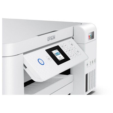 Epson EcoTank L4266 C11CJ63414 atramentová multifunkcia.

Vychutnajte si mimoriadne úspornú bezdrôtovú tlač s touto multifunkčnou tlačiarňou EcoTank bez atramentových kaziet a s obojstrannou tlačou.

Ušetrite až 90 % nákladov na tlač s tlačiarňami EcoTank od spoločnosti Epson bez atramentových kaziet.


* Tlačová hlava Epson Micro Piezo
* Pigmentová čierna a farebné atramenty Dye
* Tlačiareň, skener, kopírka

Formát tlačiarne:  A4
Rozlíšenie [DPI]:  5.760 x 1.440 dpi
Rýchlosť čiernej tlače [str./min.]:  10,5 Str./min ISO/IEC 24734
Rýchlosť farebnej tlače [str./min.]:  5 Str./min ISO/IEC 24734

Obojstranná tlač:  Automatická obojstranná tlač

Kapacita zásobníka [str.]: 

*Kapacita výstupného zásobníka: 30 Listov
*Kapacita zásobníka papiera: 100 Listov Štandardná

Rozhranie:  USB, Wi-Fi, Wi-Fi Direct

Skenér: 

*Rýchlosť jednostranného skenovania (A4 čiernobielo): 200 dpi; 11 sek.
*Rýchlosť jednostranného skenovania (A4 farebne): 200 dpi; 28 sek.
*Skenovacie rozlíšenie: 1.200 dpi x 2.400 dpi (horizontálne x vertikálne)
*Výstupné formáty: BMP, JPEG, PICT, TIFF, multi-TIFF, PDF, PNG
*Typ skenera: Contact image sensor (CIS)
*Optické rozlíšenie: 1.200 dpi x 2.400 dpi (horizontálne x vertikálne)

Fax:  nie

Spotreba [W]:  12 W (samostatné kopírovanie, vzor ISO/IEC 24712), 0,7 W (úsporný režim), 4,3 W Pripravené, 0,2 W (vypnutie)

Rozmery:  375 x 347 x 187 mm (šírka x hĺbka x výška)
Hmotnosť [kg]:  5,4 kg

Podporované operačné systémy:  Mac OS X 10.6.8 alebo novší, Windows 10, Windows 7, Windows 8, Windows 8.1, Windows Server 2008 (32/64bitová verzia), Windows Server 2008 R2, Windows Server 2012 (64bit), Windows Server 2012 R2, Windows Server 2016, Windows Vista, Windows XP Professional x64 Edition SP2 alebo novší, Windows XP SP3 alebo novší (32-bit), Windows Server 2003 R2, spectextoptionoperatingsystemswin2003ii2

Obsah balenia: 1 sada atramentu (1 × 127 ml BK, 3 × 70 ml CMY) + Extra Black, Ovládače a pomocné programy (CD), Hlavné zariadenie, napájací kábel, Návod na inštaláciu, Záručný dokument

Záruka: 24 mesiacov