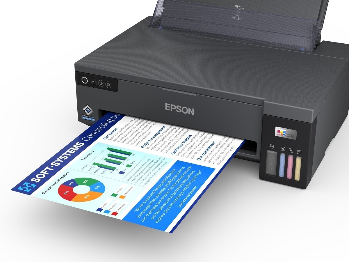 Epson EcoTank L11050 C11CK39402 atramentová tlačiareň.
• Metóda tlače: 4-farebná atramentová tlačiareň• Konfigurácia trysiek: 400 trysiek čierna, 128 trysiek pre každú farbu• Min.
 TLAČ
• Rýchlosť tlače ISO/IEC 24734: 15 Str./min Čiernobielo, 8 Str./min Colour

• Rýchlosť tlače: 30 Str./min Čiernobielo (obyčajný papier), 20 Str./min Colour (obyčajný papier)• Čas do vytlačenia prvej strany: Čiernobielo 8 s, Farebne 12 s, Podľa IEEE/ISO 17629• Rozhranie: USB, Wi-Fi, Wi-Fi Direct
 SPRACOVANIE PAPIERA/MÉDIÍ
• Formáty papiera: A3 (29,7x42,0 cm), A4 (21.0x29,7 cm), A5 (14,8x21,0 cm), A6 (10,5x14,8 cm), B6, B5, B4, Letter, Legal, č.

• Kapacita výstupného zásobníka: 100 Listov
 OSTATNÉ PARAMETRE
• Napájanie: AC 100 V - 240 V, 50 Hz - 60 Hz

• Rozmery výrobku: 498?x 358 x 165 mm (šírka x hĺbka x výška)

• Hmotnosť výrobku: 6,4 kg• Kompatibilné operačné systémy: Mac OS X 10.9.5 alebo novší, Windows 10 (32/64 bit), Windows 11, Windows 7 (32/64 bit), Windows 8 (32/64 bitová verzia), Windows 8.1 (32/64 bit), Windows Server 2008 R2, Windows Server 2012 R2, Windows Server 2016, Windows Vista (32/64-bitová verzia), Windows XP Professional x64 Edition SP2 alebo novší, Windows XP SP3 alebo novší (32-bit), Windows Server 2003 R2, Windows Server 2003 SP2 alebo novší• Tlač z mobilných zariadení a cloudu: Epson Connect (iPrint, Email Print, Remote Print Driver), Epson Smart Panel App
 ZÁRUKA• 24 mesiacovZískajte predĺženú 3-ročnú záruku po registrácii na stránkach Epson.




 
!