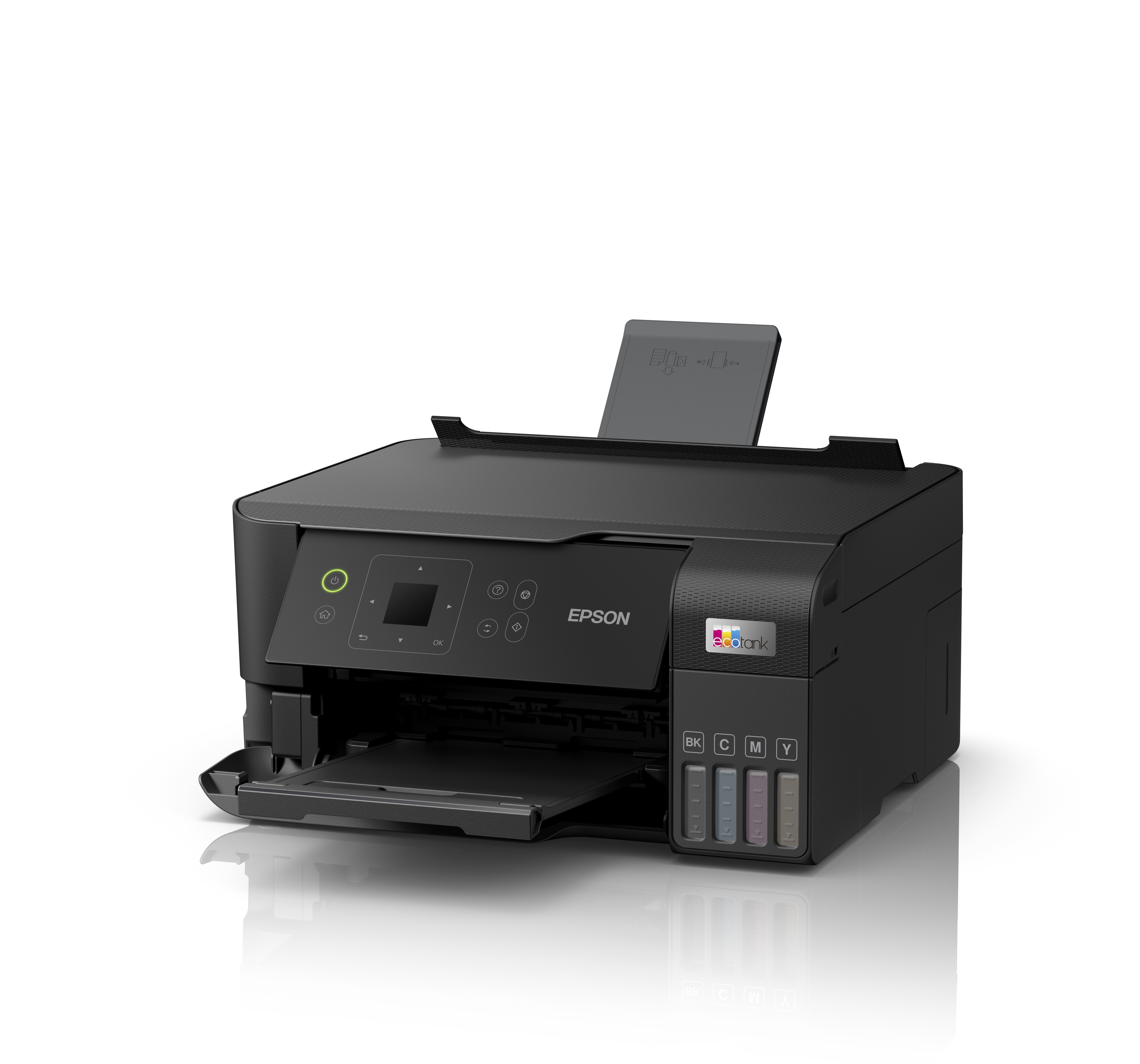 Epson EcoTank L3560 C11CK58403 atramentová multifunkcia.

Technické údaje

Technológia
Metóda tlače: Tlačová hlava PrecisionCore™
Konfigurácia trysiek: 400 trysiek čierna, 128 trysiek pre každú farbu
Min.
Atramentová technológia: Atrament na báze farbív
Tlačové rozlíšenie: 4.800 x 1.200 dpi
Kategória: Samostatné pracovisko, Home Office
Funkcie: Tlač, Skenovanie, kopírovanie

Tlač
Počet farieb: 4
Rýchlosť tlače ISO/IEC 24734: 15 str./min Čiernobielo, 8 Str./min Colour
Rýchlosť tlače: 33 Str./min Čiernobielo (obyčajný papier), 20 Str./min Colour (obyčajný papier)
Čas do vytlačenia prvej strany: Čiernobielo 9 s, Colour 15 s
Farby: Čierna, Azúrová, Žltá, Purpurová
Kapacita náplní: 65 ml

Skenovanie
Rýchlosť jednostranného skenovania (A4 čiernobielo): 11 sec.
Rýchlosť jednostranného skenovania (A4 farebne): 28 sek.
Skenovacie rozlíšenie: 1.200 dpi x 2.400 dpi (horizontálne x vertikálne)
Výstupné formáty: BMP, JPEG, PICT, TIFF, multi-TIFF, PDF, PNG
Typ skenera: Contact image sensor (CIS)

Spracovanie papiera/médií
Počet zásobníkov papiera: 1
Formáty papiera: A4 (21.0x29,7 cm), A5 (14,8x21,0 cm), A6 (10,5x14,8 cm), B5, B6, C6 (obálka), DL (obálka), č.
Duplexná tlač: Manuálna
Kapacita výstupného zásobníka: 30 Listov
Kapacita zásobníka papiera: 100 Listov Štandardná
Vhodná gramáž papiera: 64 g/m2 - 300 g/m2
Spracovanie médií: Tlač bez okrajov (do veľkosti 10 x 15 cm)

Všeobecné informácie
Spotreba energie: 12 W (samostatné kopírovanie, vzor ISO/IEC 24712), 0,8 W (úsporný režim), 7,1 W Pripravené, 0,2 W (vypnutie), TEC 0,15 kWh/týždeň
Napájanie: AC 100 V - 240 V, 50 Hz - 60 Hz
Rozmery výrobku: 375?
Hmotnosť výrobku: 4,3 kg
Max.

Kompatibilné operačné systémy
Mac OS X 10.9.5 alebo novší, Windows 10 (32/64 bit), Windows 11 alebo novší, Windows 7 (32/64 bit), Windows 8 (32/64-bitová verzia), Windows 8.1 (32/64 bit), Windows Server 2008 (32/64bitová verzia), Windows Server 2008 R2, Windows Server 2012 R2, Windows Server 2016, Windows Vista (32/64bitová verzia), Windows XP Professional x64 Edition SP2 alebo novší, Windows XP SP3 alebo novší (32-bit), Windows Server 2003 R2, Windows Server 2003 SP2 alebo novší, macOS 11 alebo novší

Rozhranie: USB, Wi-Fi, Wi-Fi Direct
WLAN zabezpečenie: WEP 64 Bit, WEP 128 Bit, WPA PSK (TKIP), WPA2 PSK (AES), WPA3-SAE(AES)
Tlač z mobilných zariadení a tlač do cloudu: Apple AirPrint, Epson Smart Panel App, Epson Connect (Email Print, Remote Print Driver)
Napájanie: 220 V, 240 V
Obsah dodávky: 4 samostatné 65ml fľaštičky s atramentom (čierna, azúrová, žltá a purpurová) a 1 náhradná fľaštička s čiernym atramentom, Hlavné zariadenie, napájací kábel, Návod na inštaláciu, Záručný dokument
Farba: Čierna

Ďalšie funkcie
LCD displej: Typ: Farebný, Uhlopriečka: 3,7 cm

Ostatné
Záruka: 24 mesiacov u dodávateľa, 50.000 Strany

Výťažnosť pri použití dodaných nádržiek
Výťažnosť čiernobielych stránok: 6.600 Strany
Výťažnosť farebných stránok: 5.900 Strany
 
!
Chcete ZDARMA predĺžiť záruku na 3 roky?