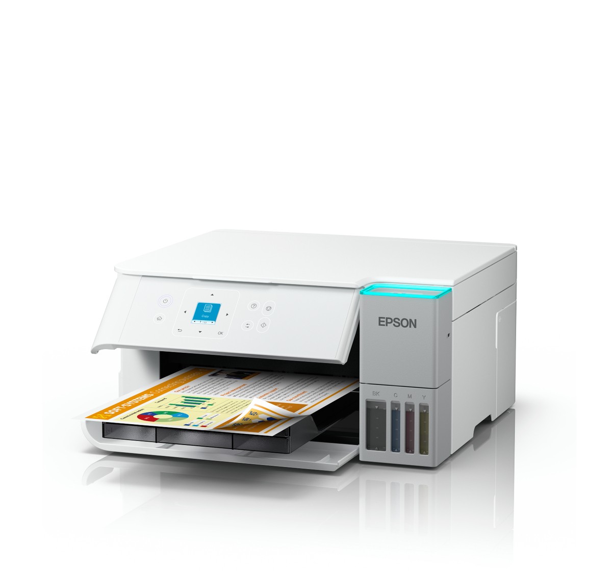 Epson EcoTank L4366 C11CL41409 atramentová multifunkcia.

Táto atramentová tlačiareň formátu A4 je ideálna pre každého, kto hľadá
nízkonákladovú tlač.
Wi-Fi, kopírovanie a skenovanie.

Formát tlačiarne: A4
Formáty papiera: A4 (21.0x29,7 cm), A5 (14,8x21,0 cm), A6 (10,5x14,8 cm), Letter, B5, B6, č.
(obálka), C6 (obálka), 10 x 15 cm, 13 x 18 cm 
Rozlíšenie [DPI]:  4.800 x 1.200
Rýchlosť tlače [str./min.]:  15 Str./min Čiernobielo, 8 Str./min Colour

Max.
Tlač prvej strany [sec.]: Čiernobielo 9 s, Farebne 15 s, Podľa IEEE/ISO 17629

Obojstranná tlač: Áno
Automatický podávač pre skenovanie: 

Kapacita zásobníka: 100 listov

*Automatický podávač dokumentov: Nie


Duplexná tlač:  Áno (A4, obyčajný papier)
Okraje tlače: 0 mm horný, 0 mm pravý, 0 mm spodný, 0 mm ľavý (Ak je definovaný okraj.


Spracovanie médií: Automatická obojstranná tlač (A4, obyčajný papier), Tlač bez okrajov

Skenér:
* Skenovacie rozlíšenie: 1.200 dpi x 2.400 dpi (horizontálne x vertikálne)

* Typ skenera: Contact image sensor (CIS) 


Fax: Nie

Spotreba [W]: 13 W (samostatné kopírovanie, vzor ISO/IEC 24712), 0,6 W (úsporný režim), 6,2 W Pripravené, 0,1
W (vypnutie), TEC 0,15 kWh/týždeň
Hlučnosť [dB]: 
Rozmery (šírka x hĺbka x výška): 375 x 347 x 187 mm
Hmotnosť [kg]: 5,2 kg

Podporované operačné systémy: Mac OS X 10.9.5 alebo novší, Windows 10 (32/64 bit), Windows 11, Windows 7 (32/64 bit), Windows 8
(32/64bitová verzia), Windows 8.1 (32/64 bit), Windows Server 2008 (32/64bitová verzia), Windows
Server 2008 R2, Windows Server 2012 (64bit), Windows Server 2012 R2, Windows Server 2016,
Windows Server 2019, Windows Server 2022

Obsah balenia: Hlavné zariadenie, napájací kábel, Záručný dokument, 1 sada atramentu (1 × 127 ml BK, 3 × 70 ml
CMY), sprievodca rýchlou inštaláciou 

Záruka: 1 rok