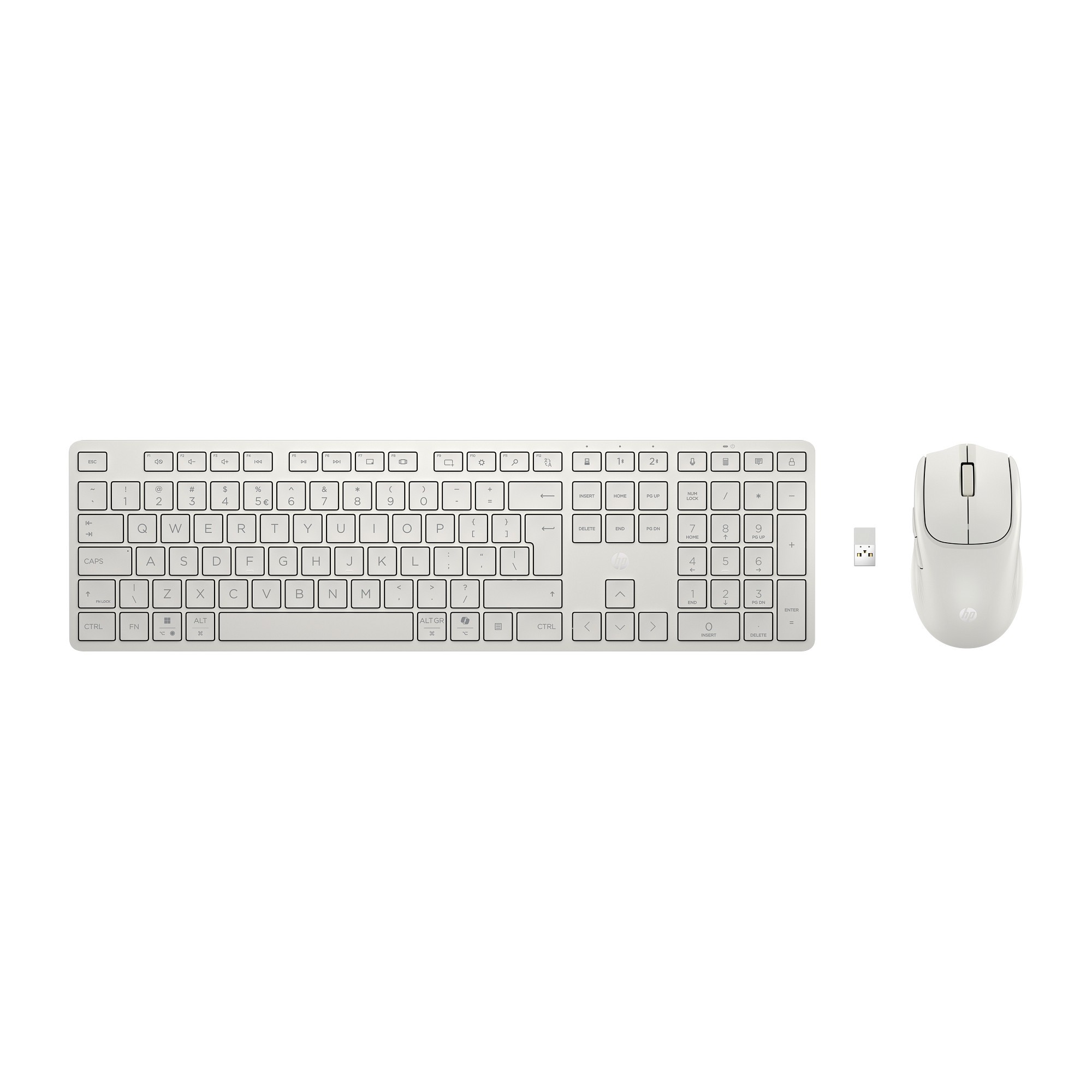HP 490C BE1M5AA#ABB Multi-Device Mouse Keyboard White