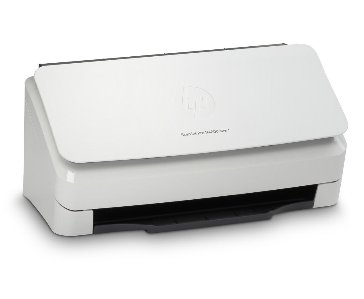 HP ScanJet Pro N4000 snw1 6FW08A#B19 skener.

* Rýchle skenovanie.
* Zjednodušte si prácu skenovaním jedným dotykom.
* Skenujte obchodné dokumenty ako profík

Typ skenera:  Priechodný
Typ snímača skenera:  CMOS CIS
Podporované typy médií:  Rezné listy papiera; Tlačený papier (pre laserové a atramentové tlačiarne); Perforovaný papier; Bankové šeky; Vizitky; Faktúry; Samoprepisovacie formuláre; Nosné fólie na jemné dokumenty; Zošívané médiá bez sponiek; Plastové karty (o hrúbke až 1,24 mm)

Automatický podávač: 

Kapacita automatického podávača dokumentov: Štandardne, 50 listov
Rýchlosť automatického podávača dokumentov: Až 40 str./min a 80 obr./min
Možnosti skenovania (aut.
Maximálna veľkosť skenu (aut.
Minimálna veľkosť obrázka naskenovaného pomocou automatického podávača papiera: 50,8 x 50,8 mm

Skenovacie rozlíšenie [DPI]:  Až 600 dpi
Farebná hĺbka [bitov]:  24 bitov (externé), 48 bitov (interné)
Funkcie digitálneho odosielania: 
Skenovanie do počítača; Skenovanie do USB; Skenovanie do e-mailu; Skenovanie do sieťového priečinka; Skenovanie do SharePointu; Skenovanie do skratky; Skenovanie do cloudu

Formát uloženia skenovaného dokumentu:  Pre text a obrázky: PDF, PDF/A, šifrované PDF, JPEG, PNG, BMP, TIFF, Word, Excel, PowerPoint, Text (.txt), Rich Text (.rtf) a prehľadávateľné PDF

Pokročilé funkcie skenera:  HP EveryPage (ultrazvukový snímač), automatická detekcia farieb, automatické orezanie, automatická expozícia, automatická orientácia, OCR, zónová funkcia OCR, zónový čiarový kód, odstránenie hrán, vyčistenie pozadia, odstránenie otvorov, vynechanie farieb, narovnanie stránky, skenovanie do cloudu, skenovanie do e-mailu, zabezpečenie PDF, nastavenie pokročilej detekcie zaseknutia papiera, pokročilá detekcia zaseknutia papiera, dávkové spracovanie, čiarový kód, skenovanie do viacerých umiestnení, Citrix Ready

Rozhranie:  Ethernet 10/100 Base-T, USB 3.0, Wi-Fi 802.11 b/g/n, Wi-Fi Direct

Spotreba energie [W]:  5,9 W (pohotovostný režim), 24 W (skenovanie), 1,8 W (režim spánku), 0,1 W (automatické vypnutie), 0,1 W (vypnuté)
Rozmery (Š x H x V):  300 x 172 x 154 mm
Hmotnosť [kg]:  2,8 kg

Podporované OS:  Windows (10, 8.1, 7, XP: 32/64bitový, 2008 R2, 2012 R2, 2016, 2019)
MacOS (Catalina 10.15, Mojave 10.14, High Sierra 10.13)
Linux (Ubuntu, Fedora, Debian, RHEL, Linux Mint, Open Suse, Manjaro)
Pripravené pre Citrix
Kompatibilné so systémom Mac

Obsah balenia: 

*Priechodný skener HP ScanJet Pro N4000 snw1
*Napájací kábel
*Napájací adaptér
*Kábel USB
*Riadiaci modul skenera
*Letáky
*Sprievodca inštaláciou

Záruka:  12 mes.

 https://origin.www8.hp.com/sk/sk/products/scanners/product-detail.html?oid=28680715#!tab=specs

Získajte po registrácii 3-ročnú predĺženú záruku: https://h41201.www4.hp.com/WMCF.Web/sk/sk/promotion/4224/Home/