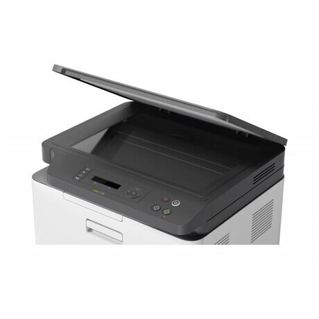HP Color Laser 178nw 4ZB96A#B19 atramentová multifunkcia.

* Tlač, kopírovanie, skenovanie
*Najmenšia laserová tlačiareň na svete vo svojej triede
*Sýta čierna a živé farby vďaka toneru HP
*Rýchlosti až 18/4 str./min (čiernobielo/farebne) vo formáte A4
* mobilná tlač: Apple AirPrint™; Mobilná aplikácia; Google Cloud Print™; Tlač Wi-Fi® Direct; Certifikácia Mopria™
* 2-riadkový displej LCD; 13 tlačidiel: napájanie, zrušenie, spustenie (čiernobielo/farebne), prechádzanie (ponuka, OK, späť, vľavo, vpravo), kopírovanie dokladov, kontrast, skenovanie do, bezdrôtová sieť; Indikátory LED: napájanie, stav, bezdrôtová sieť

Formát tlačiarne:  A4
Rozlíšenie[DPI]:  Čiernobielo (najlepšie): Až 600 x 600 dpi – 4 bity; Farebne (najlepšie): Až 600 x 600 dpi – 4 bity; Technológia: ReCP
Rýchlosť čiernej tlače [str/min]:  18
Rýchlosť farebnej tlače [str/min]:  4
Tlač prvej strany [sec]:  Čiernobielo (A4, pripravené): Už za 12,4 s; Farebne (A4, pripravené): Už za 25,3 s
Max.
Pamäť [MB]: Štandardná: 128 MB; Maximálna: 128 MB

Obojstranná tlač:  Ručná (podpora ovládača zabezpečená)

Kapacita zásobníka [str]: 

Štandardný vstup: Vstupný zásobník na 150 listov
Štandardný výstup: Výstupný zásobník na 50 listov

Rozhranie:  Vysokorýchlostný port USB 2.0; Sieťový port Fast Ethernet 10/100Base-Tx; Bezdrôtové rozhranie 802.11b/g/n
Tlačové jazyky:  SPL

Skenér:  áno

Typ skenera: Ploché prevedenie; Technológia skenovania: Kontaktný obrazový senzor (CIS); Vstupné režimy skenovania: Kopírovanie a skenovanie z predného panela, softvér HP MFP Scan, používateľská aplikácia cez ovládače TWAIN alebo WIA; Twain verzia: Verzia 1.9; Maximálna veľkosť skenu (plocha): 216 x 297 mm; Optické rozlíšenie skenovania: Až 600 x 600 dpi

Fax:  nie

Spotreba [W]:  300 W (prebiehajúca tlač), 38 W (pohotovostný režim), 1,9 W (režim spánku), 0,2 W (ručné vypnutie), 0,2 W (automatické vypnutie / ručné zapnutie)
Hlučnosť :  Zvukové emisie – napájanie: 6,5 B(A) (tlač v čiernobielom režime); 6,1 B(A) (tlač vo farebnom režime)
Rozmery (Š x H x V):  Min.
Hmotnosť [kg]:  12,94 kg

Podporované operačné systémy:  Windows: 7 (32/64-bitový), 2008 Server R2, 8 (32/64-bitový), 8.1 (32/64bitový), 10 (32/64bitový), 2012 Server, 2016 Server

Obsah balenia: HP Color Laser MFP 178nw; Predinštalovaná zavádzacia čierna tonerová kazeta pre laserové tlačiarne HP (700 strán); Azúrová tonerová kazeta pre laserové tlačiarne HP (500 strán); Žltá tonerová kazeta pre laserové tlačiarne HP (500 strán); Purpurová tonerová kazeta pre laserové tlačiarne HP (500 strán);
Zobrazovací valec; Zberná nádobka na toner; Inštalačný leták; Referenčná príručka; Informačný leták; Informácie o záruke; Bez disku CD-ROM; Napájací kábel; Kábel USB

Záruka: 24 mesiacov