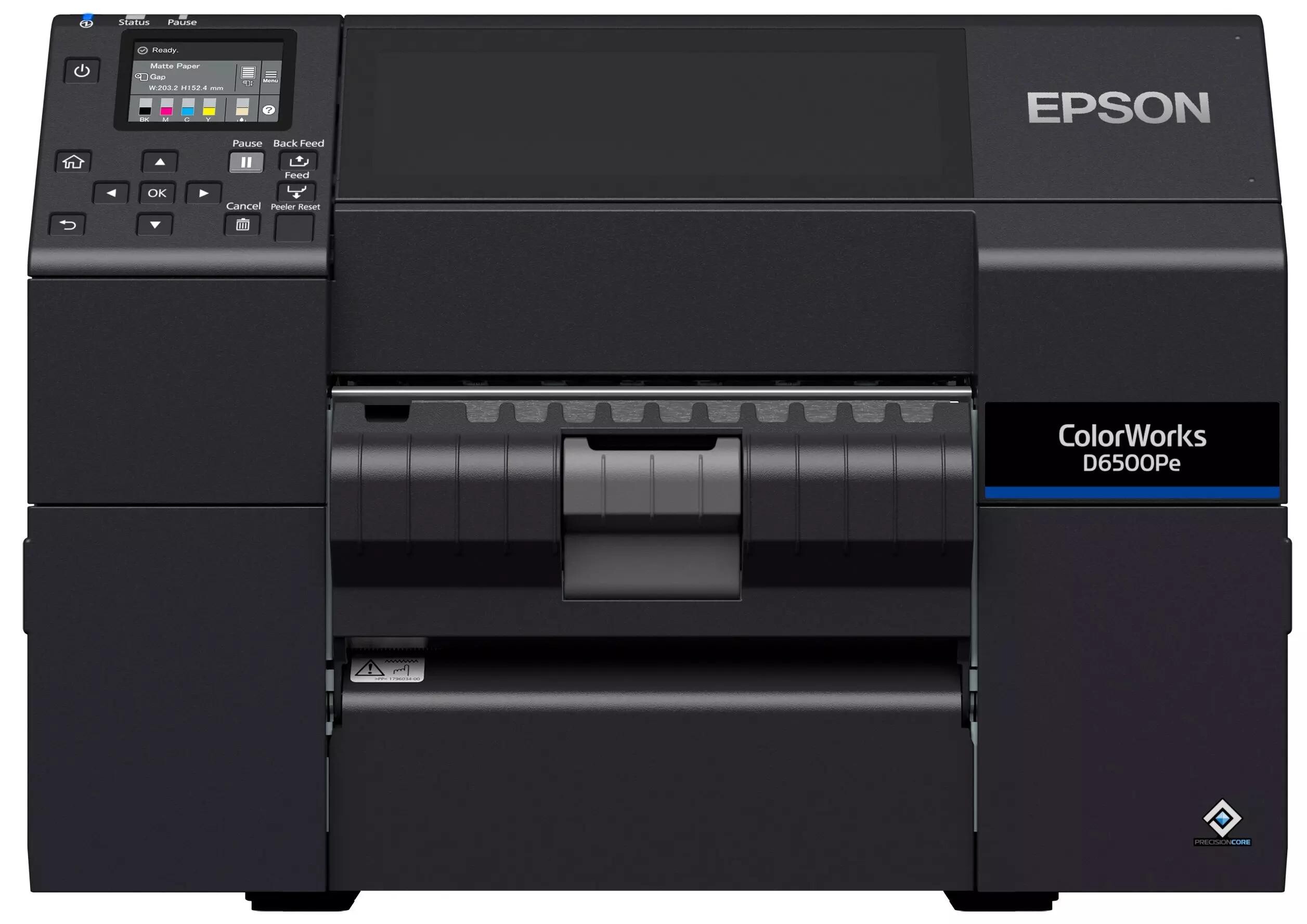Epson ColorWorks D6500 (Pe) C31CL91202, barevná tiskárna štítků, peeler, disp., USB, Ethernet, black