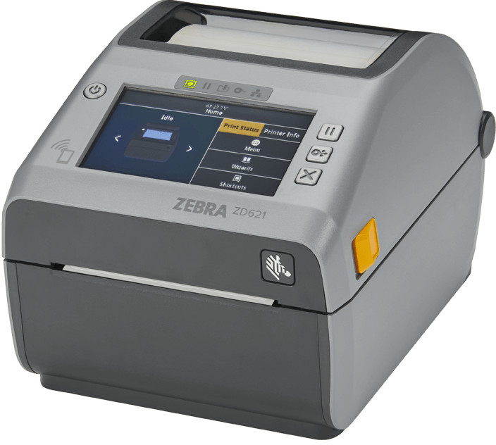 Zebra ZD621d ZD6A143-D0EL02EZ, 12 dots/mm (300 dpi), tiskárna štítků, disp., RTC, USB, USB Host, RS232, BT, Ethernet, Wi-Fi, grey