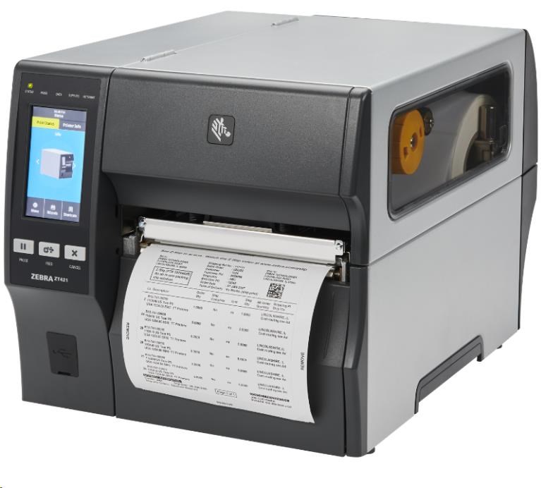 Zebra ZT41143-T0E00C0Z ZT411, 4" tiskárna štítků, (300 dpi), disp. (colour), RTC, RFID, EPL, ZPL, ZPLII, USB, RS232, BT, Ethernet
