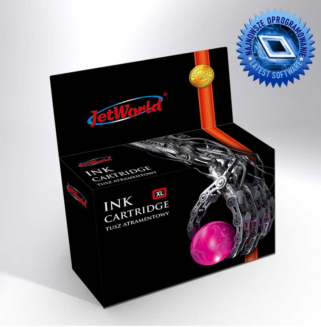 Ink Cartridge JetWorld  Magenta HP 953XL remanufactured F6U17AE (indicates the ink level) (anti upgrade)
