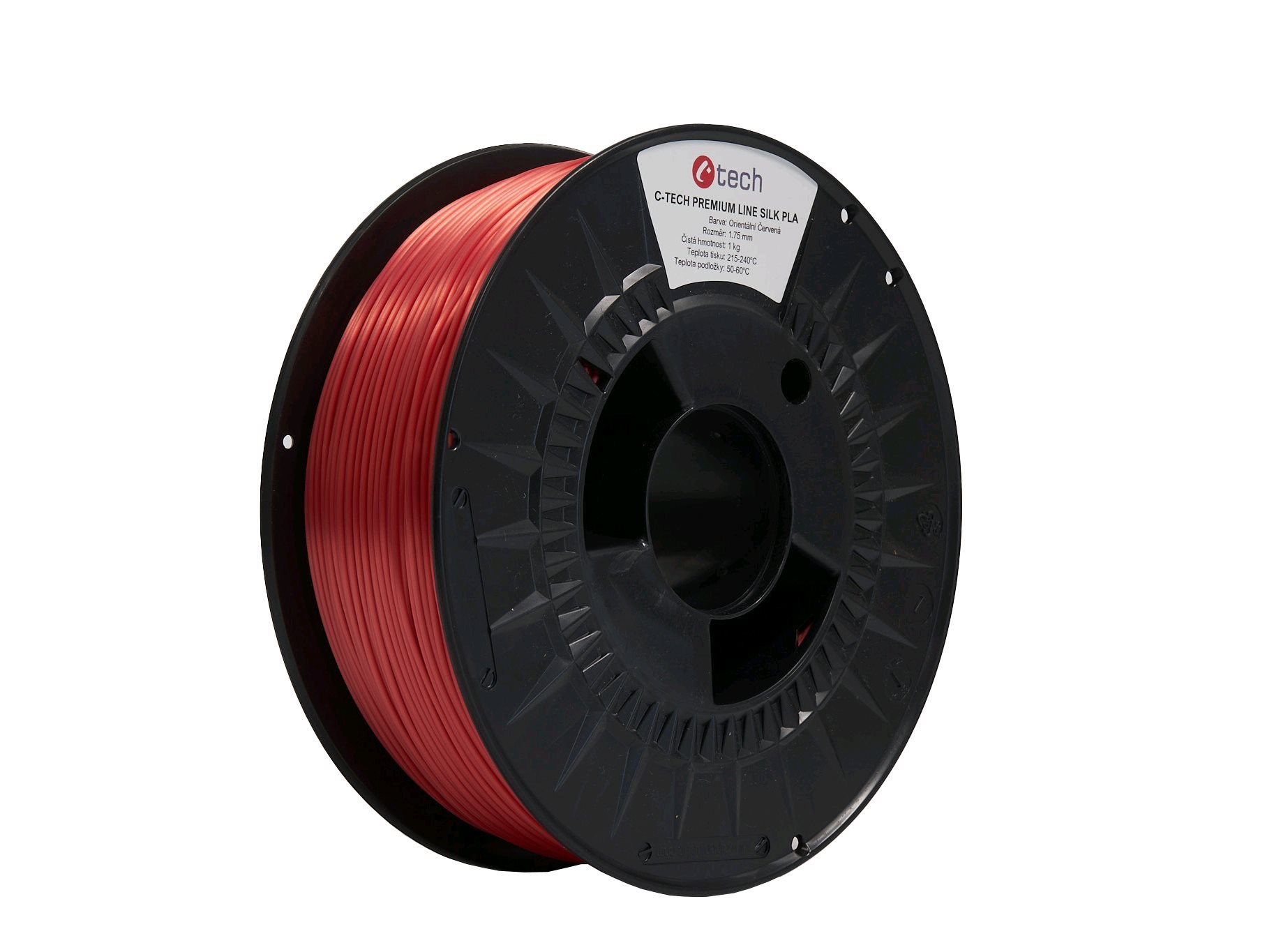 C-Tech 3DF-P-SPLA1.75-3031 3D filament, PREMIUM LINE, Silk PLA, orientální červená, RAL3031, 1,75mm, 1kg