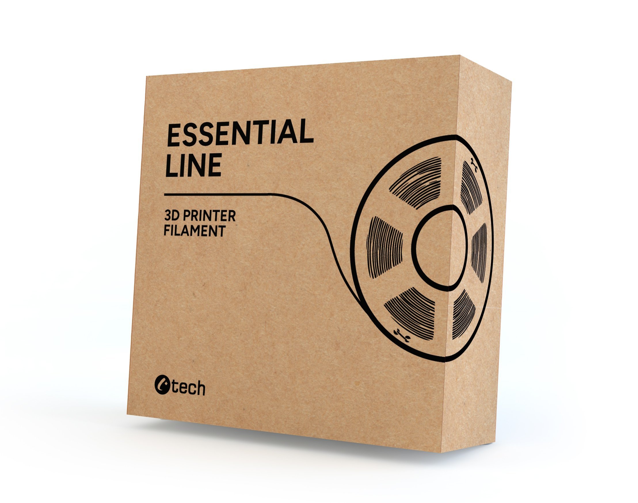 Filament C-TECH ESSENTIAL LINE, PETG, bílá, 1,75mm, 1kg, refill