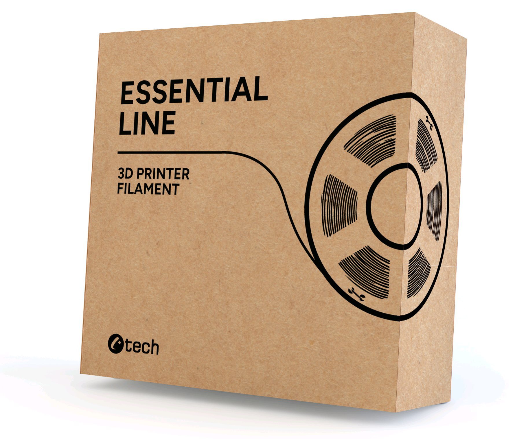 Filament C-TECH ESSENTIAL LINE, PLA, žlutá, 1,75mm, 1kg, refill