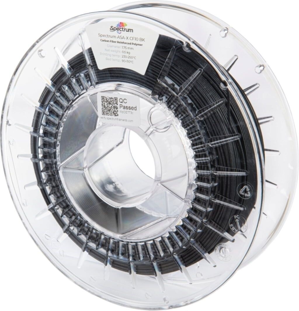 Spectrum 80952 3D filament, ASA-X GF10, 1,75mm, 500g, TRAFFIC BLACK