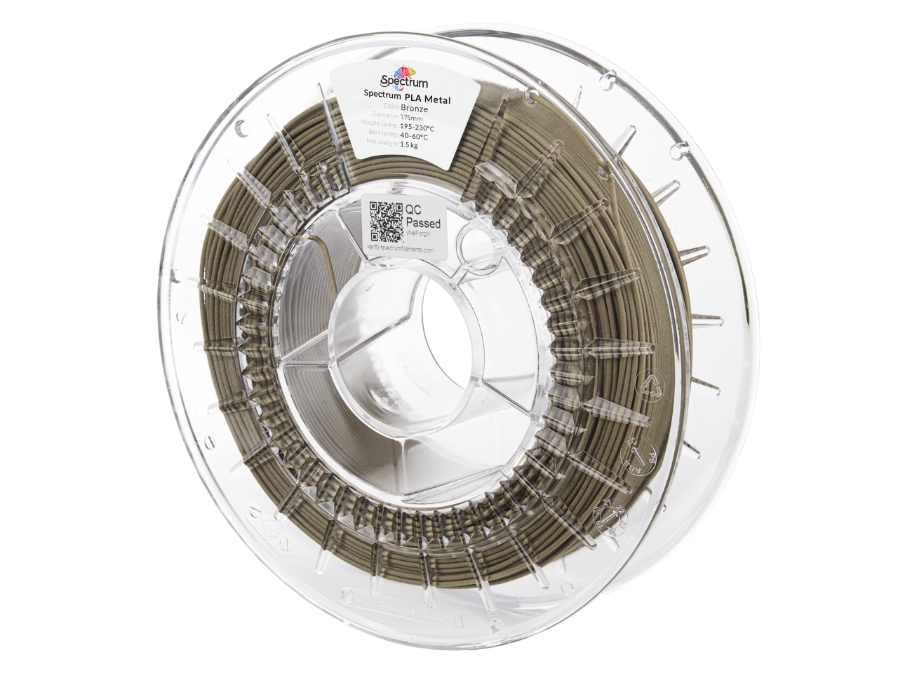Spectrum 81440 filament, PLA Metal, 1.5kg, 1.75mm, BRONZE