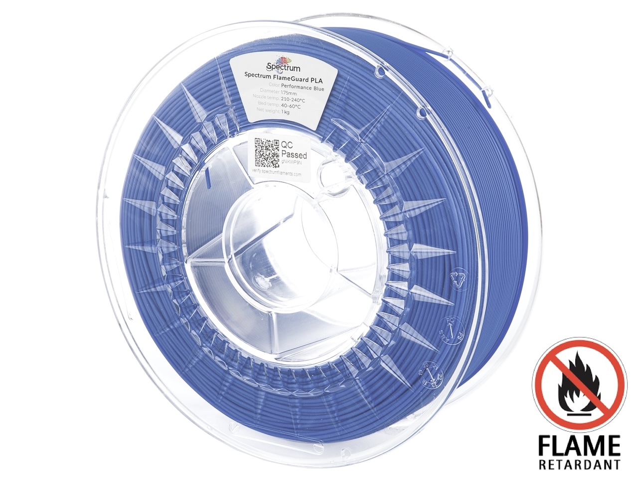 Spectrum 81453 filament, FlameGuard PLA, 1kg, 1.75mm, PERFORMANCE BLUE