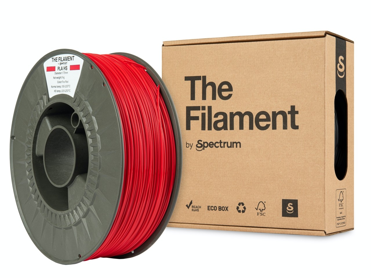 "The Filament" by Spectrum TF-24034, PLA HS, 1,75mm, 1000g, červený (Fire red)