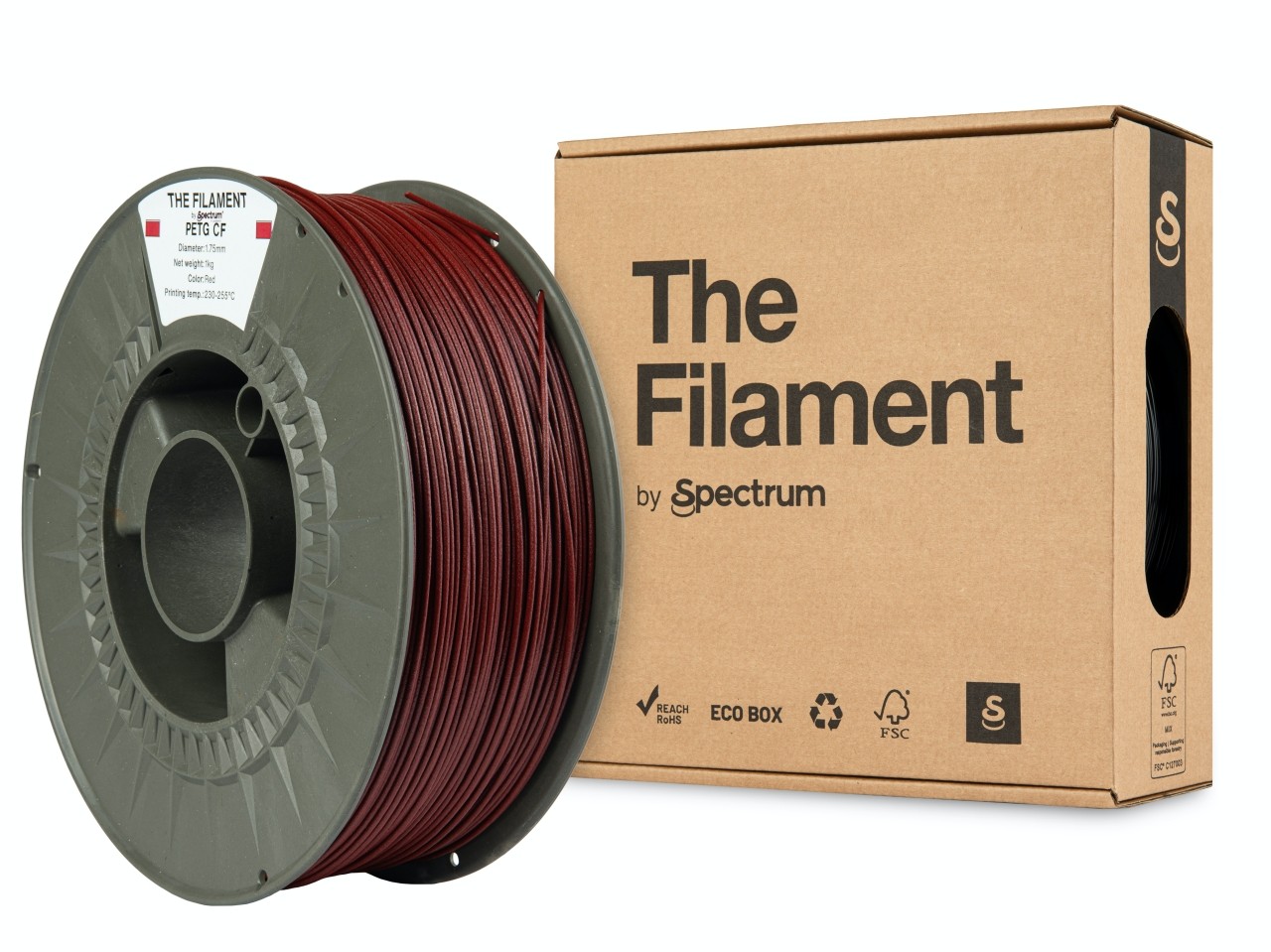 "The Filament" by Spectrum TF-24110, PETG CF, 1,75mm, 1000g, červený (Red)