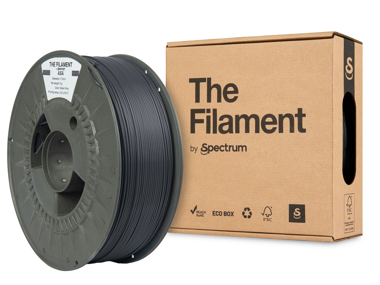 Levně "The Filament" by Spectrum TF-24213, ASA, 1,75mm, 1000g, Šedý (Slate grey)