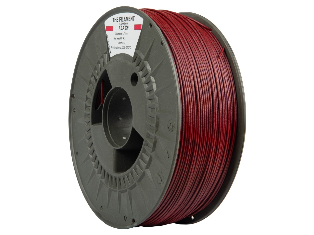 Levně "The Filament" by Spectrum TF-24217, ASA CF, 1,75mm, 1000g, Červený (Red)