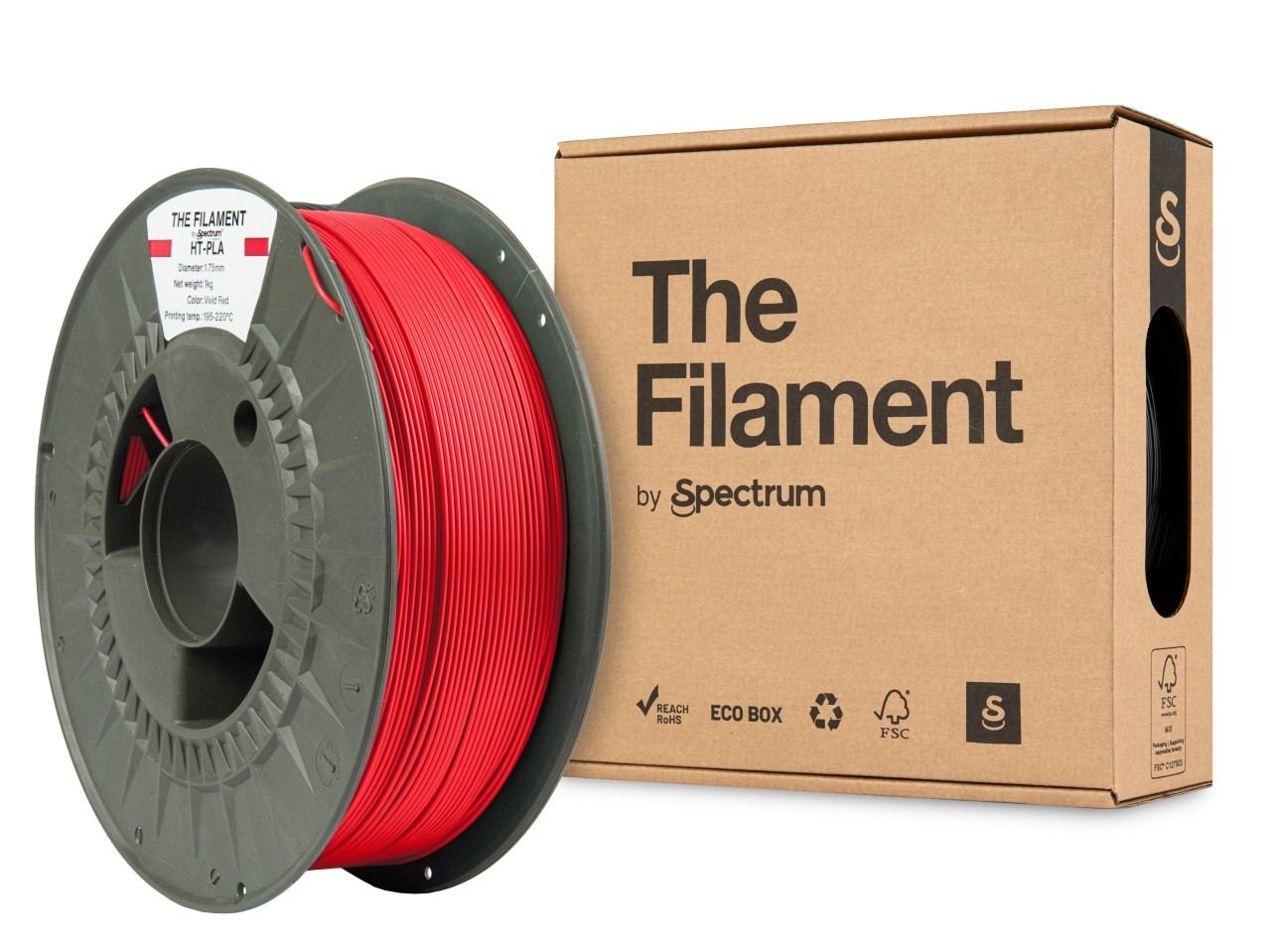 Levně "The Filament" by Spectrum TF-24139, HT-PLA, 1,75mm, 1000g, Červený (Vivid red)