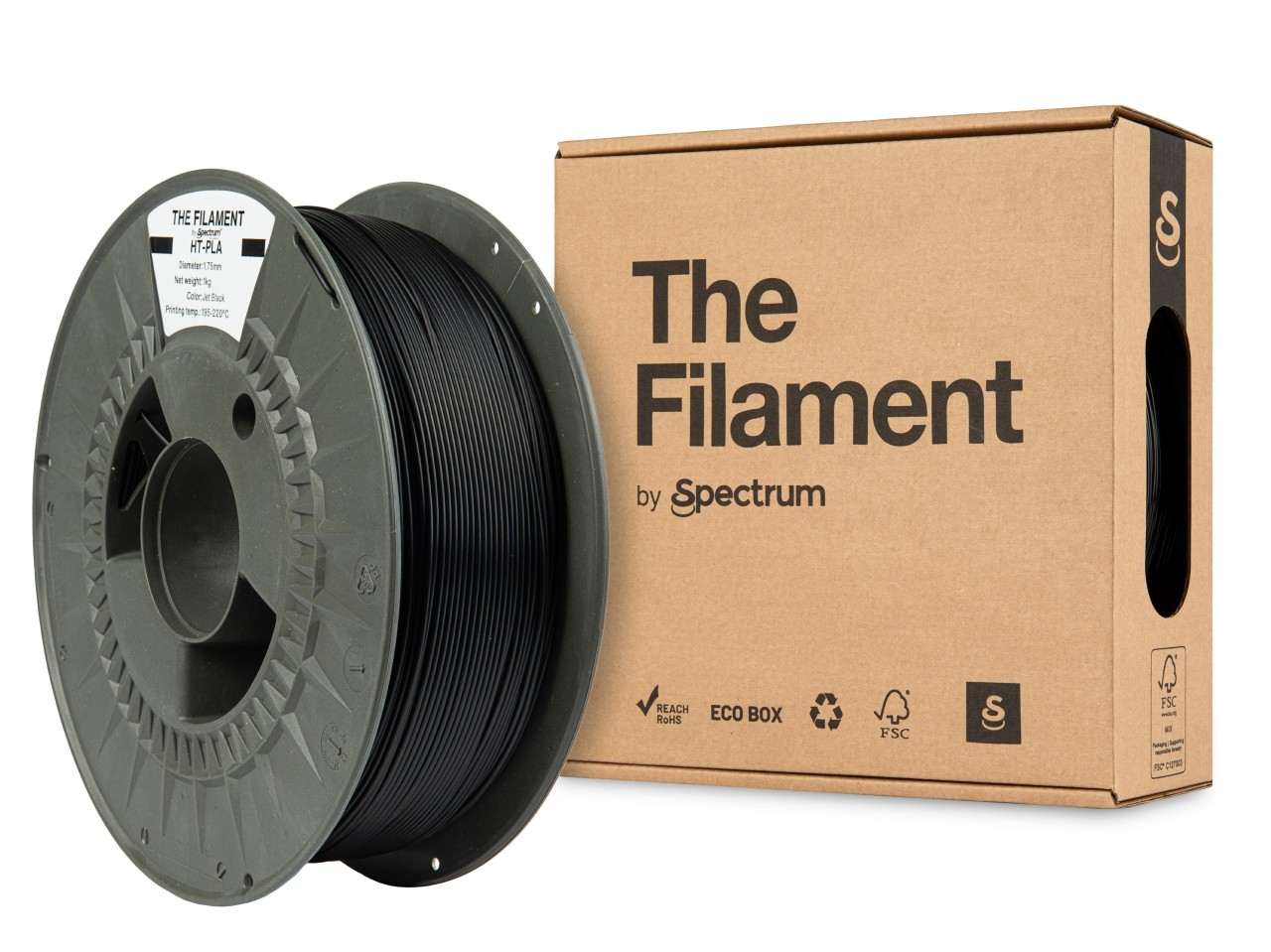 Levně "The Filament" by Spectrum TF-24143, HT-PLA, 1,75mm, 1000g, Černý (Jet black)
