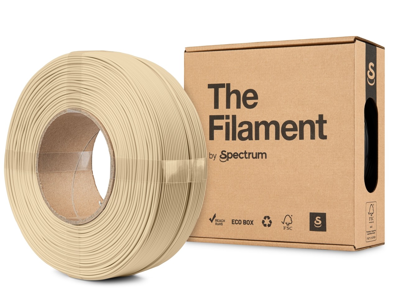 Levně "The Filament" by Spectrum TF-24160, ReFill, PLA Matte, 1,75mm, 1000g, Béžový (Desert beige)