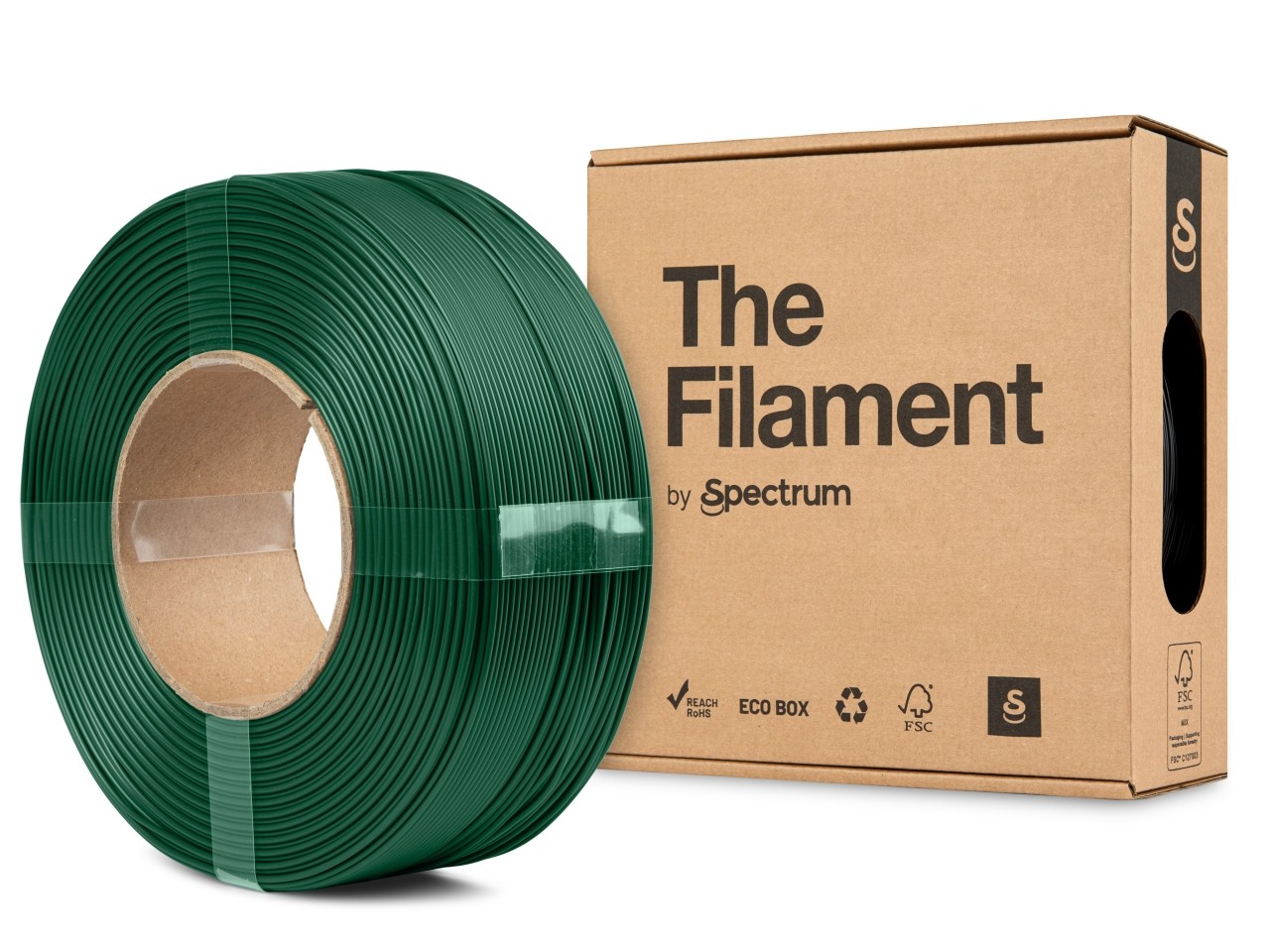 Levně "The Filament" by Spectrum TF-24161, ReFill, PLA Matte, 1,75mm, 1000g, Zelený (Jungle green)