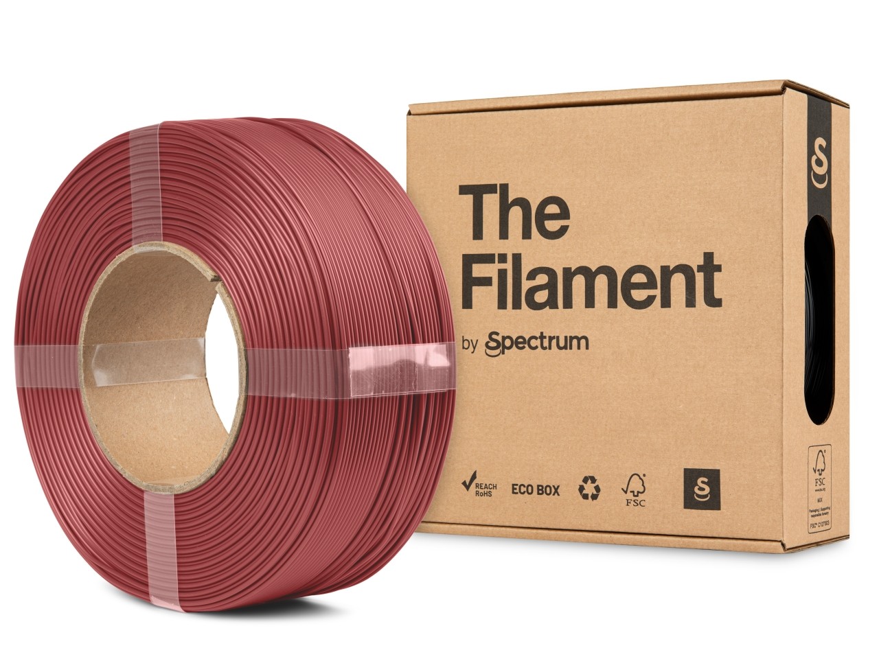 Levně "The Filament" by Spectrum TF-24162, ReFill, PLA Matte, 1,75mm, 1000g, Červený (October red)