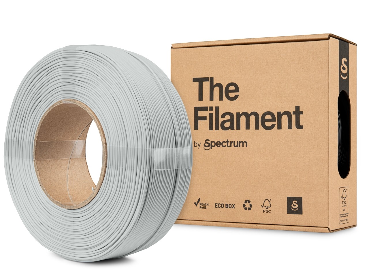 Levně "The Filament" by Spectrum TF-24164, ReFill, PLA Matte, 1,75mm, 1000g, Šedý (Trooper grey)