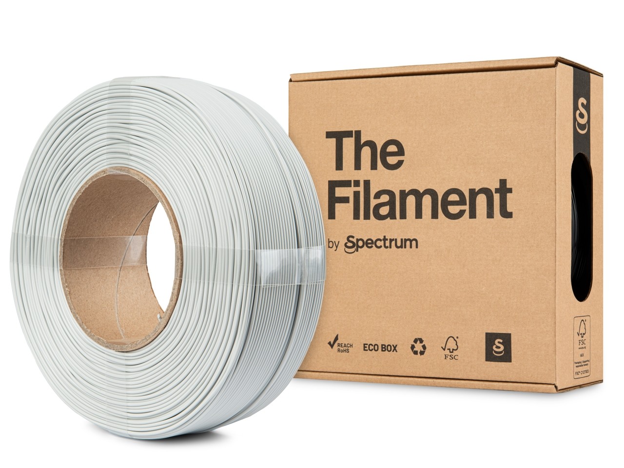 Levně "The Filament" by Spectrum TF-24183, ReFill, HT-PLA, 1,75mm, 1000g, Světle šedý (Light grey)