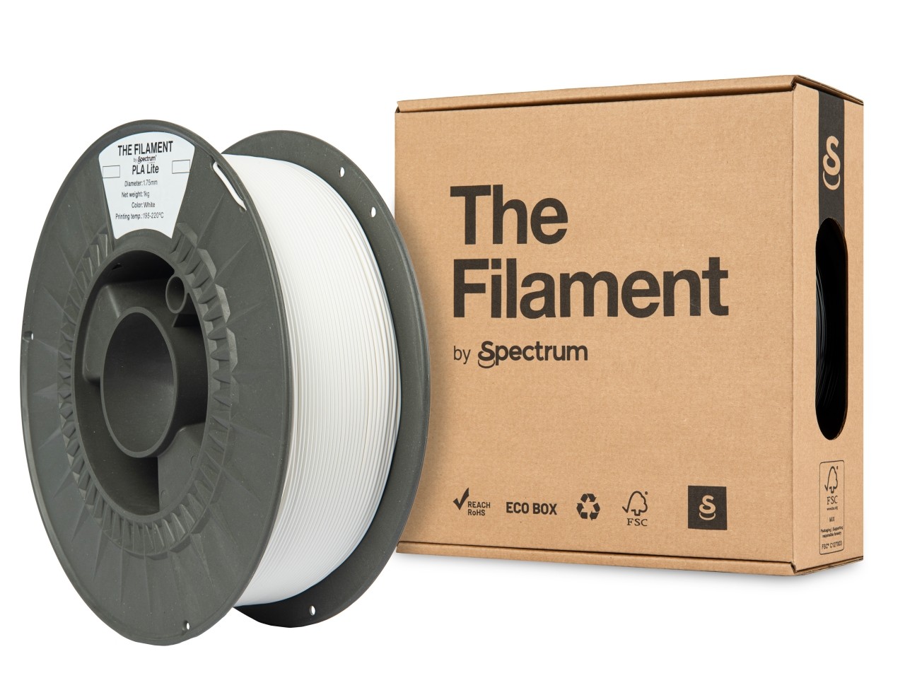 Levně "The Filament" by Spectrum TF-24218, PLA Lite, 1,75mm, 1000g, Bílý (White)