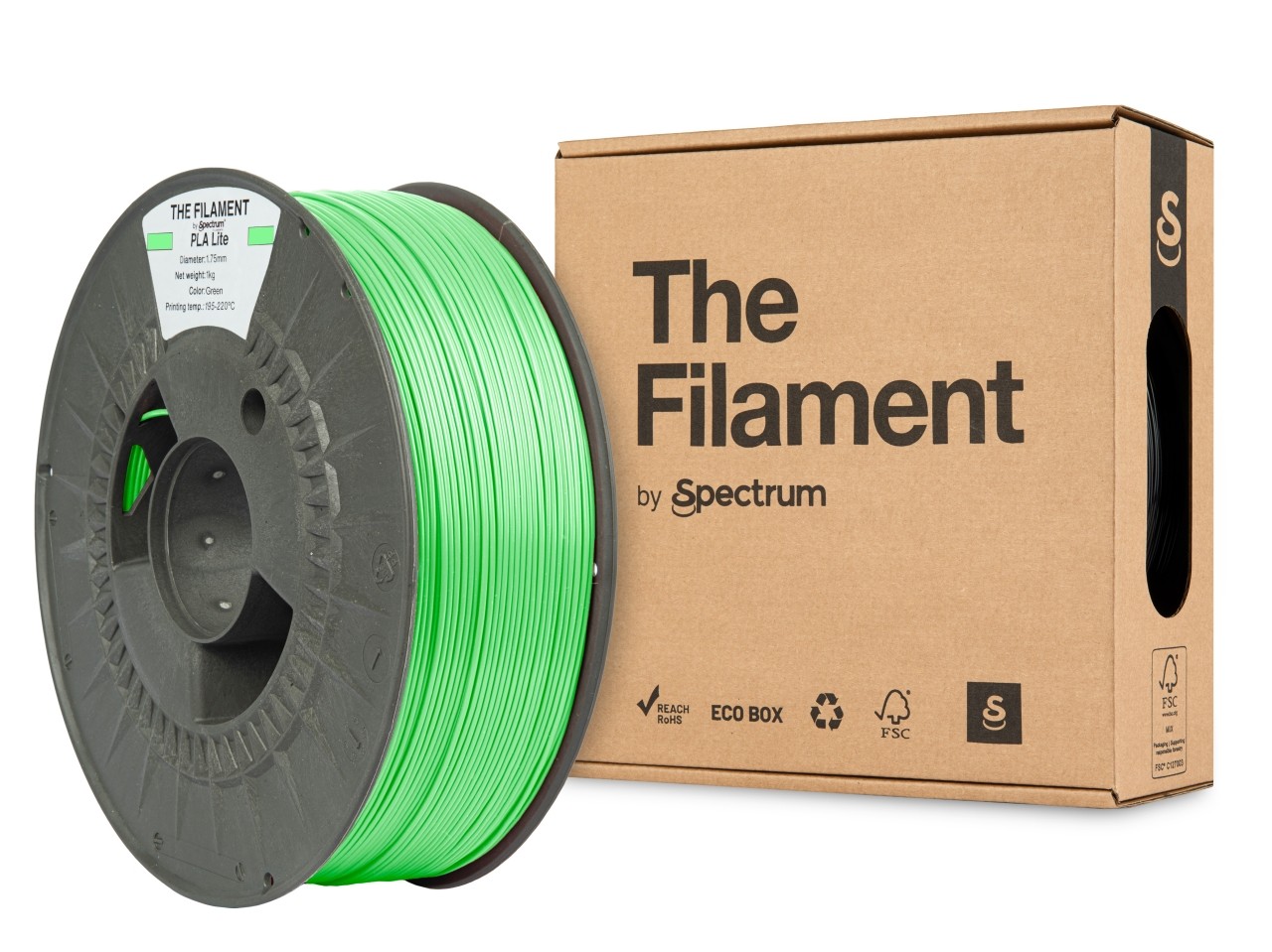 Levně "The Filament" by Spectrum TF-24222, PLA Lite, 1,75mm, 1000g, Zelený (Green)