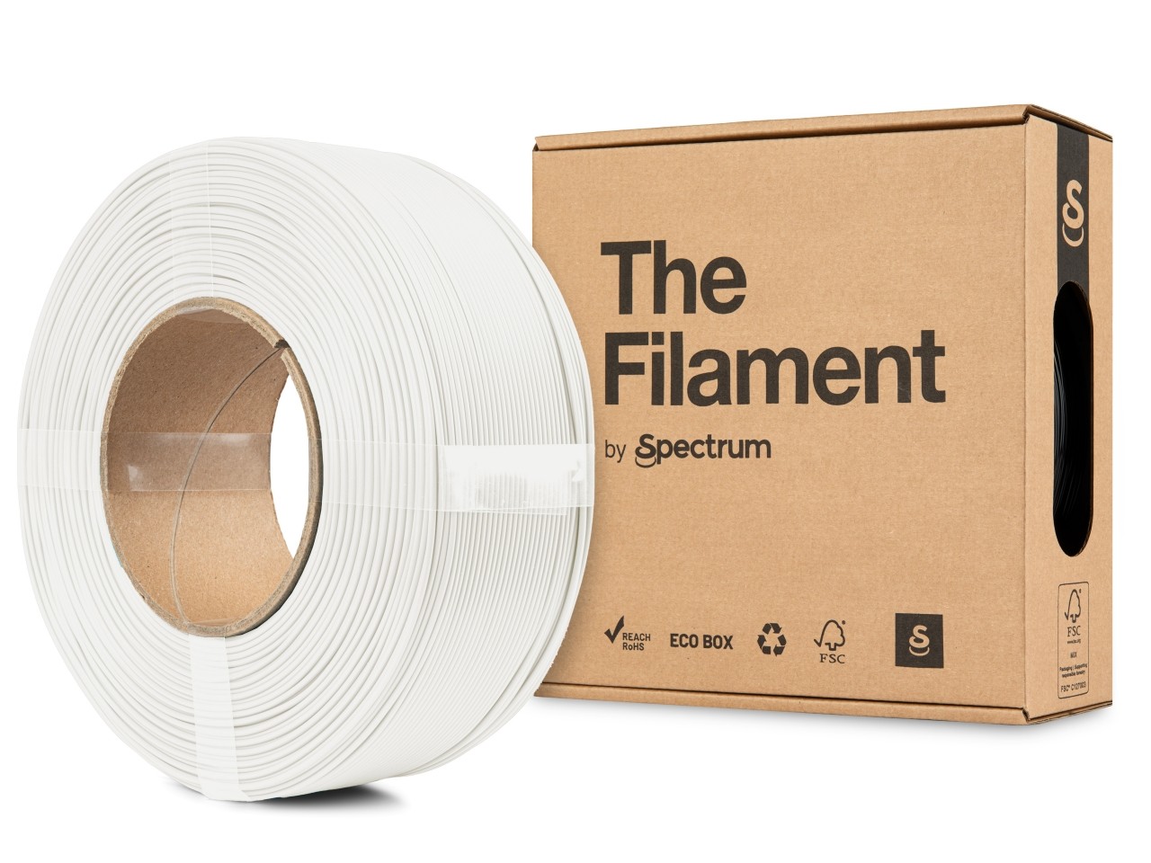 Levně "The Filament" by Spectrum TF-24225, ReFill, PLA Lite, 1,75mm, 1000g, Bílý (White)