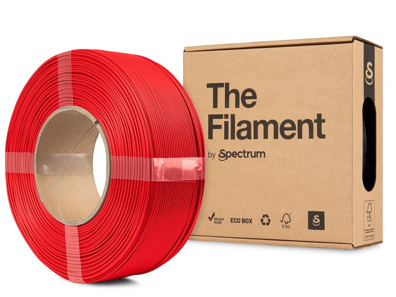 Levně "The Filament" by Spectrum TF-24226, ReFill, PLA Lite, 1,75mm, 1000g, Červený (Red)