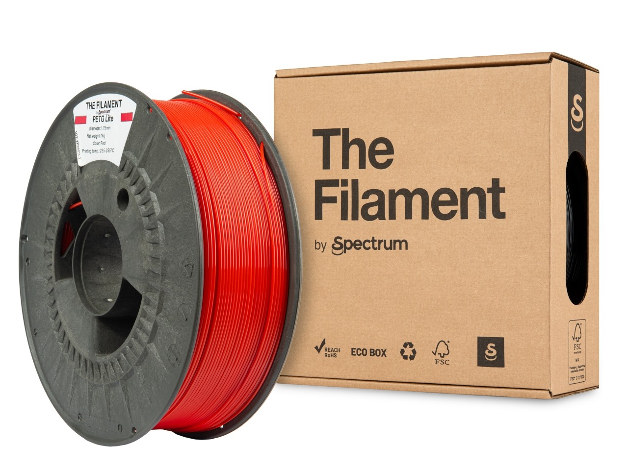 Levně "The Filament" by Spectrum TF-24239, PETG Lite, 1,75mm, 1000g, Červený (Red)