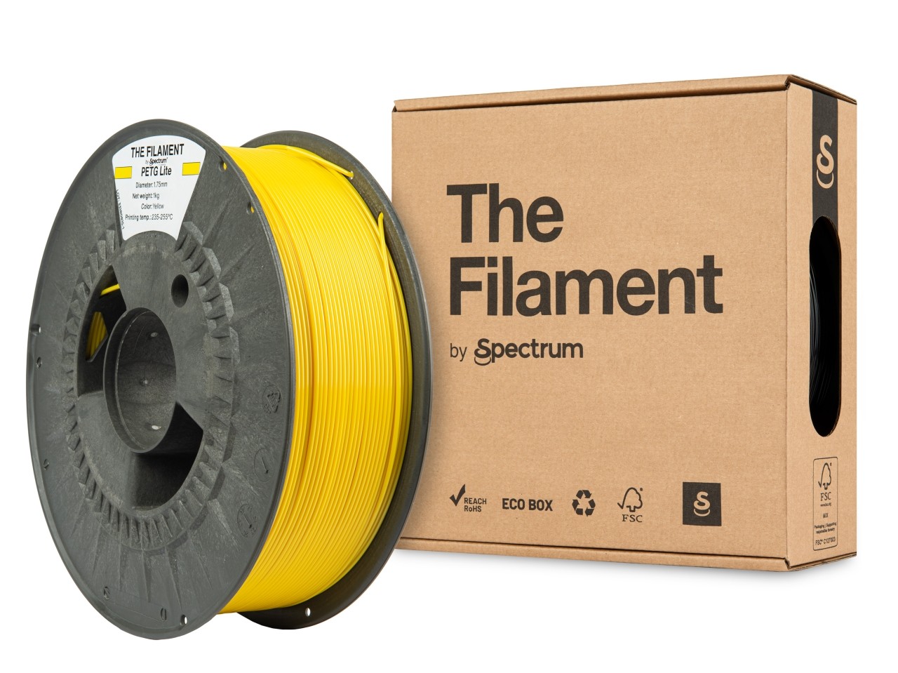 Levně "The Filament" by Spectrum TF-24242, PETG Lite, 1,75mm, 1000g, Žlutý (Yellow)