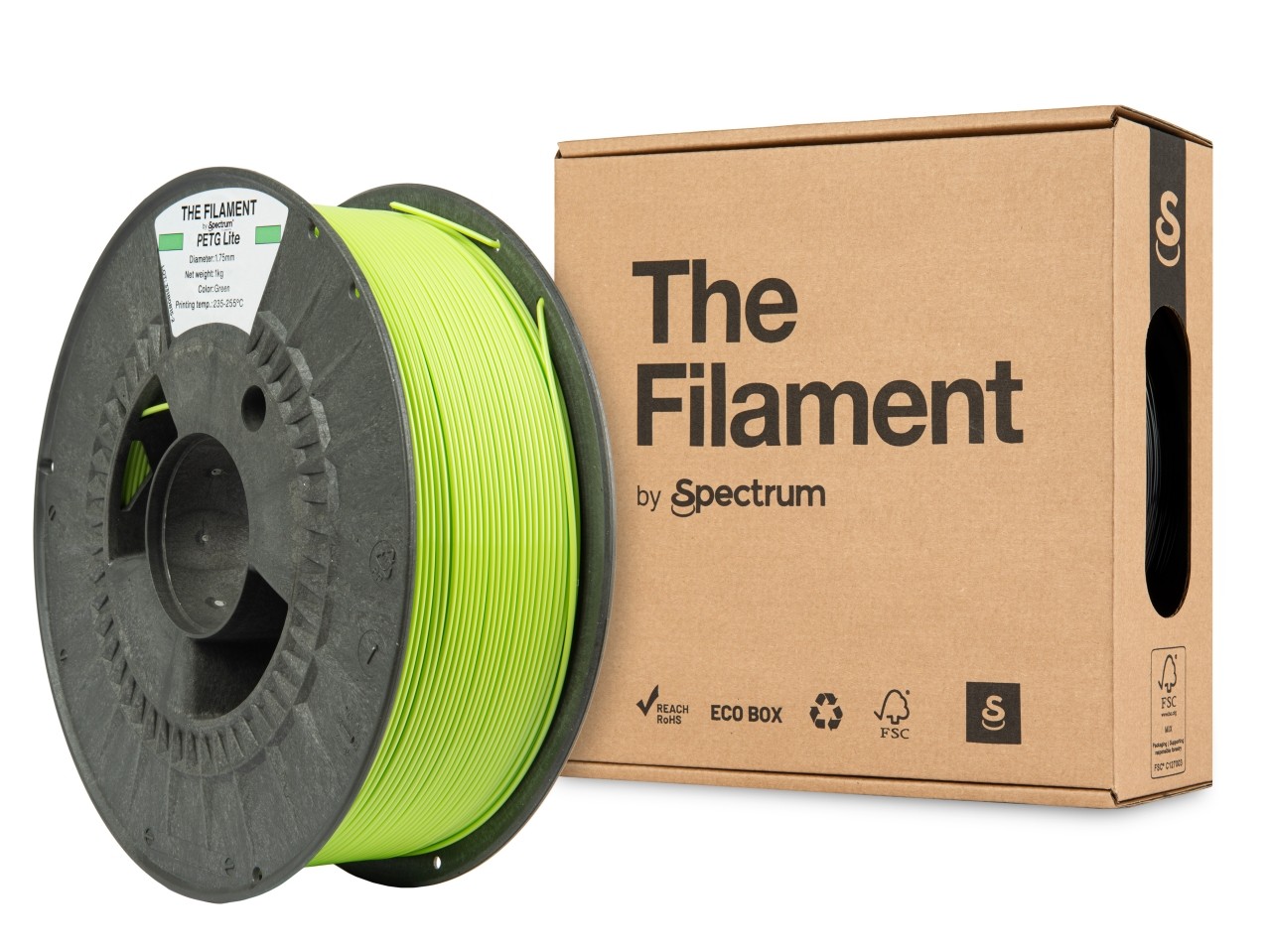 Levně "The Filament" by Spectrum TF-24243, PETG Lite, 1,75mm, 1000g, Zelený (Green)