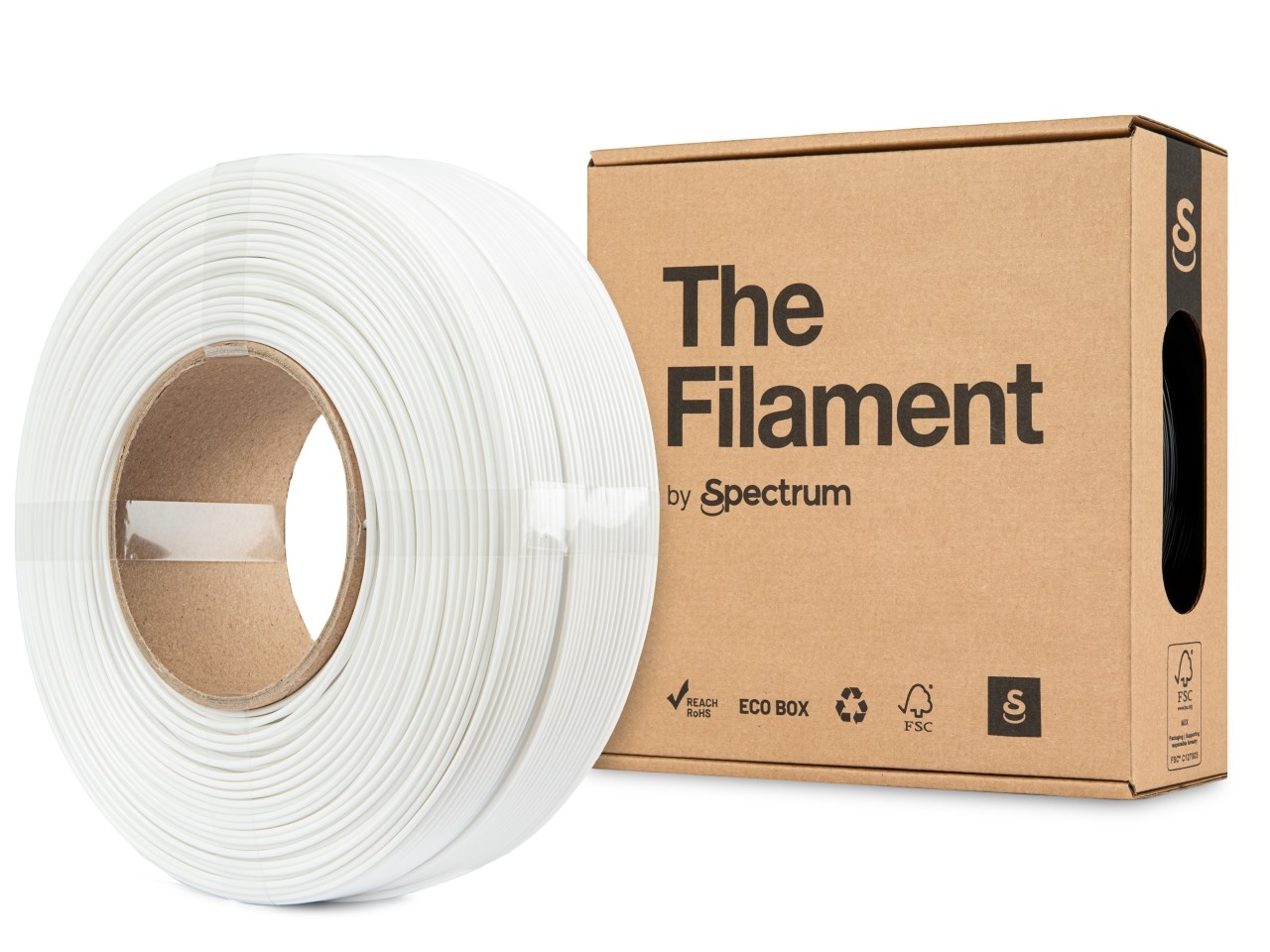 Levně "The Filament" by Spectrum TF-24246, ReFill, PETG Lite, 1,75mm, 1000g, Bílý (White)