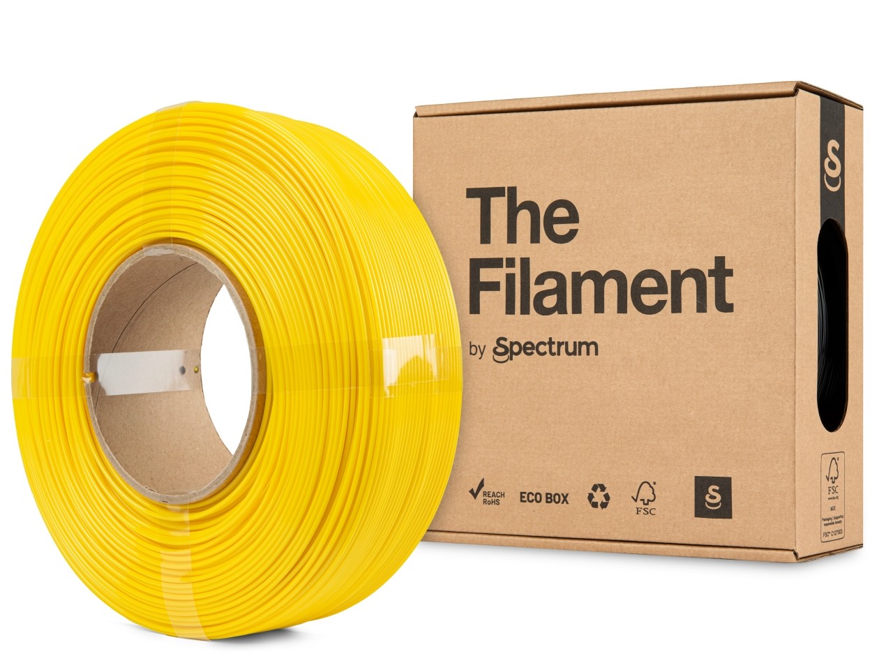Levně "The Filament" by Spectrum TF-24250, ReFill, PETG Lite, 1,75mm, 1000g, Žlutý (Yellow)